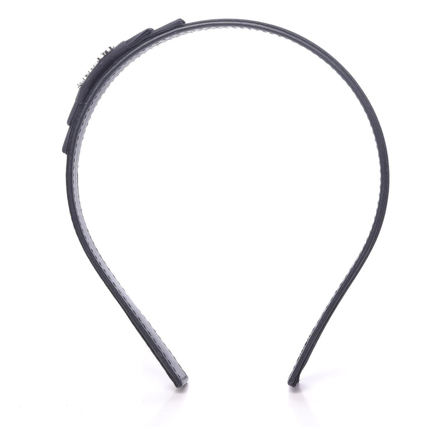 Grosgrain Childrens Logo Bow Headband Black