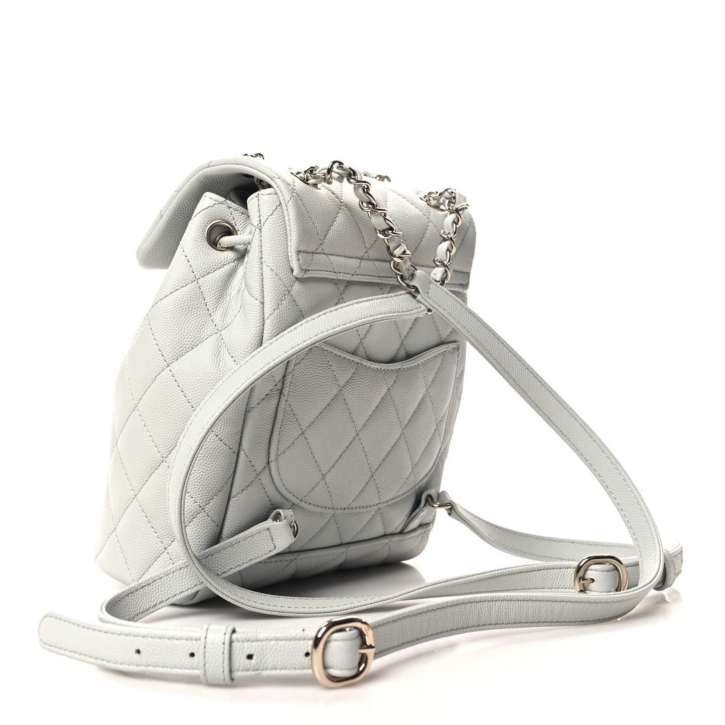 Caviar Quilted Mini Urban Spirit Backpack Light Blue