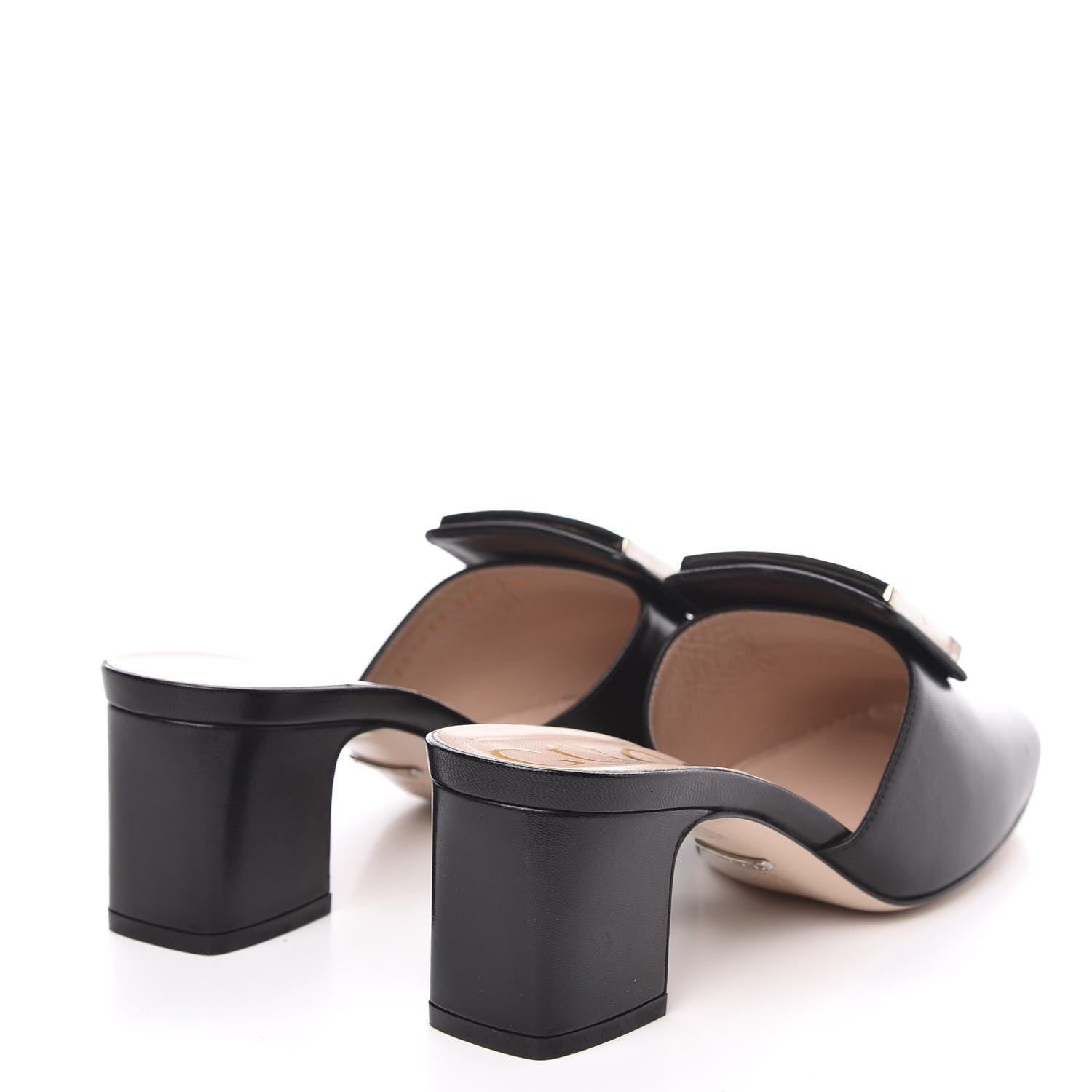 Gucci Malaga Kid Crystal Square G Madelyn Mules 38.5 Black 4 of 8