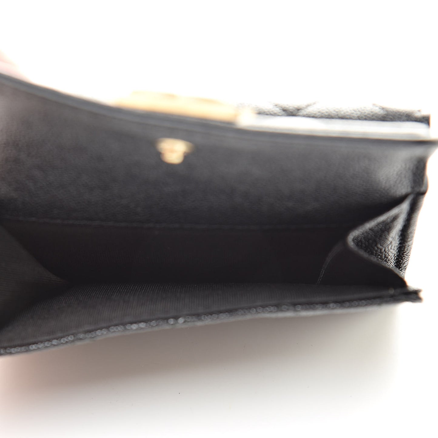 Caviar Quilted Small Boy Flap Wallet Black