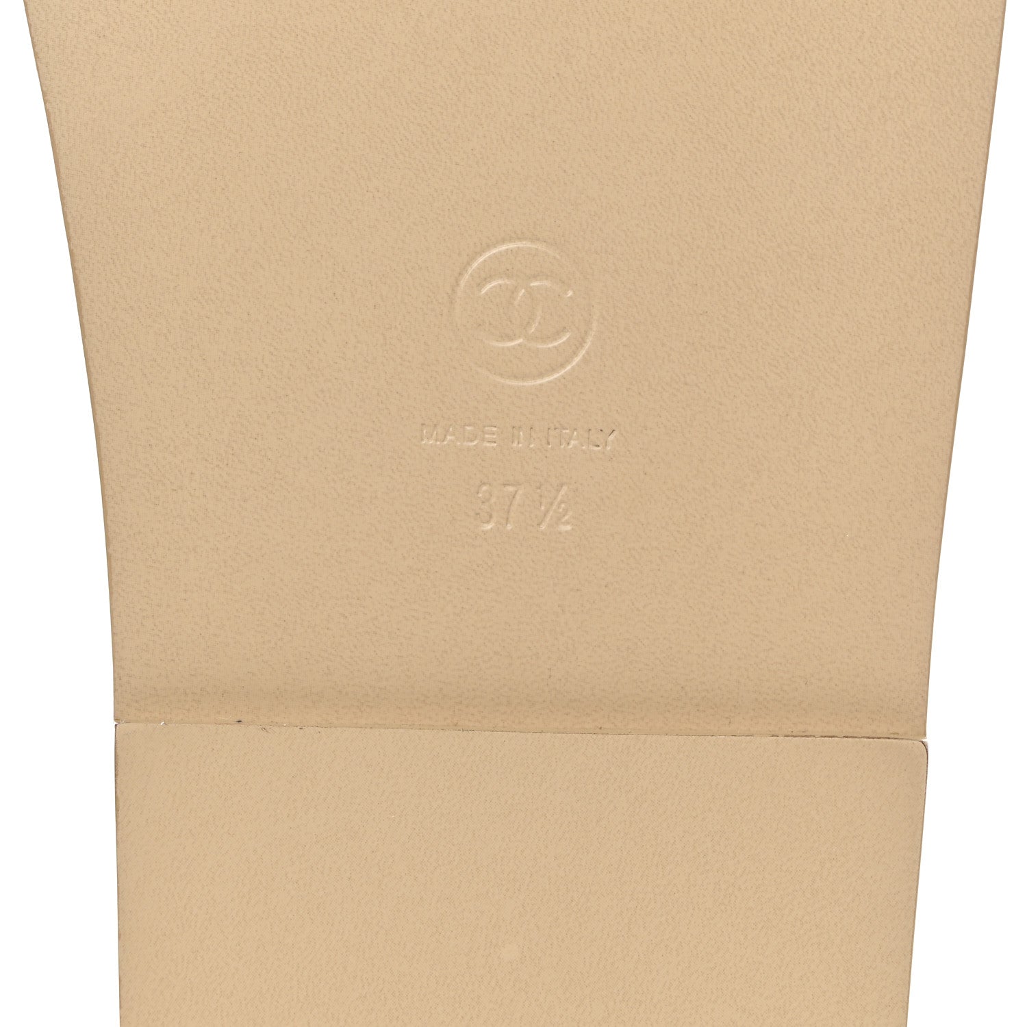 Chanel Crumpled Shiny Lambskin Velcro Dad Sandals 37.5 Beige 9 of 9