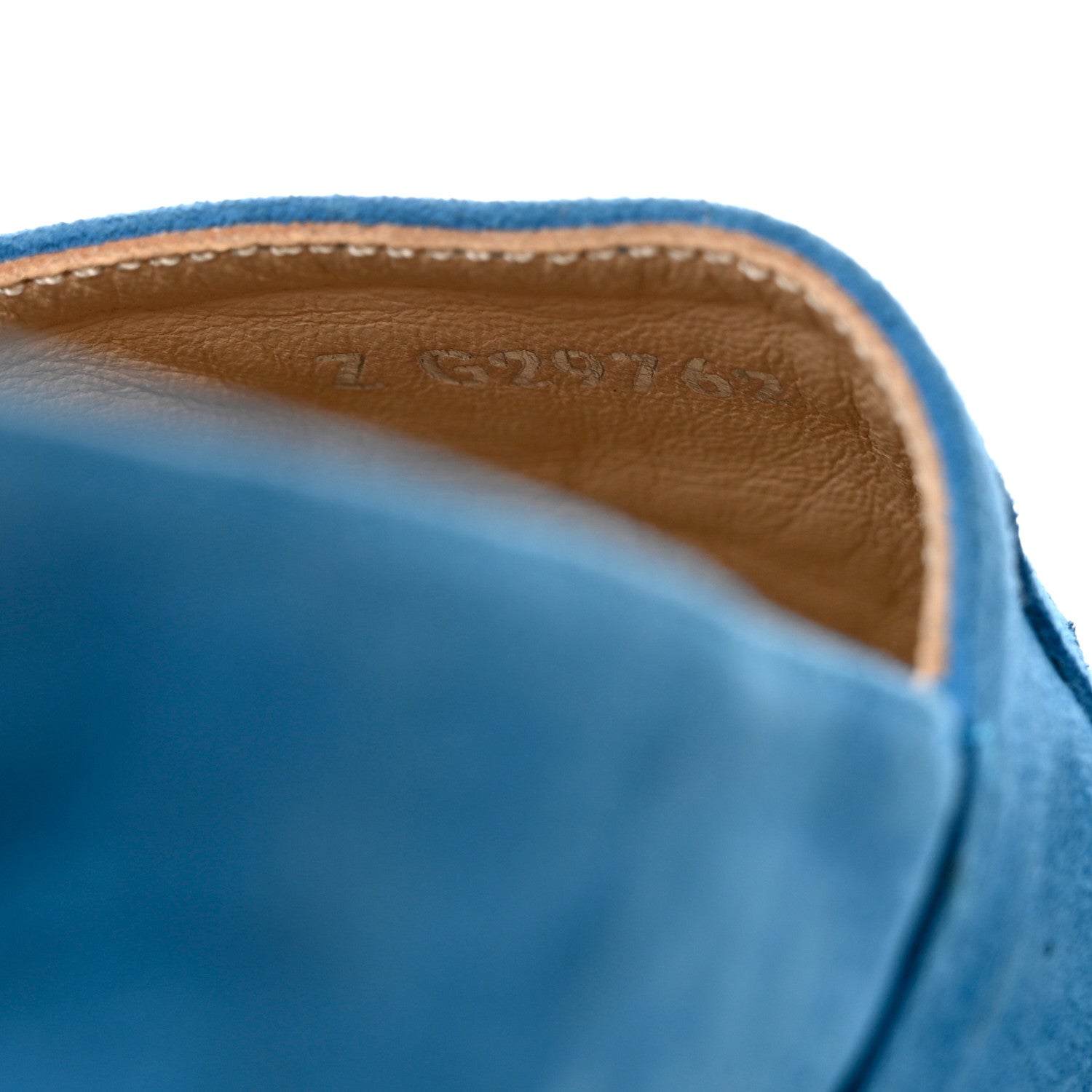 Chanel Kid Suede CC Espadrilles 38 Blue 6 of 9
