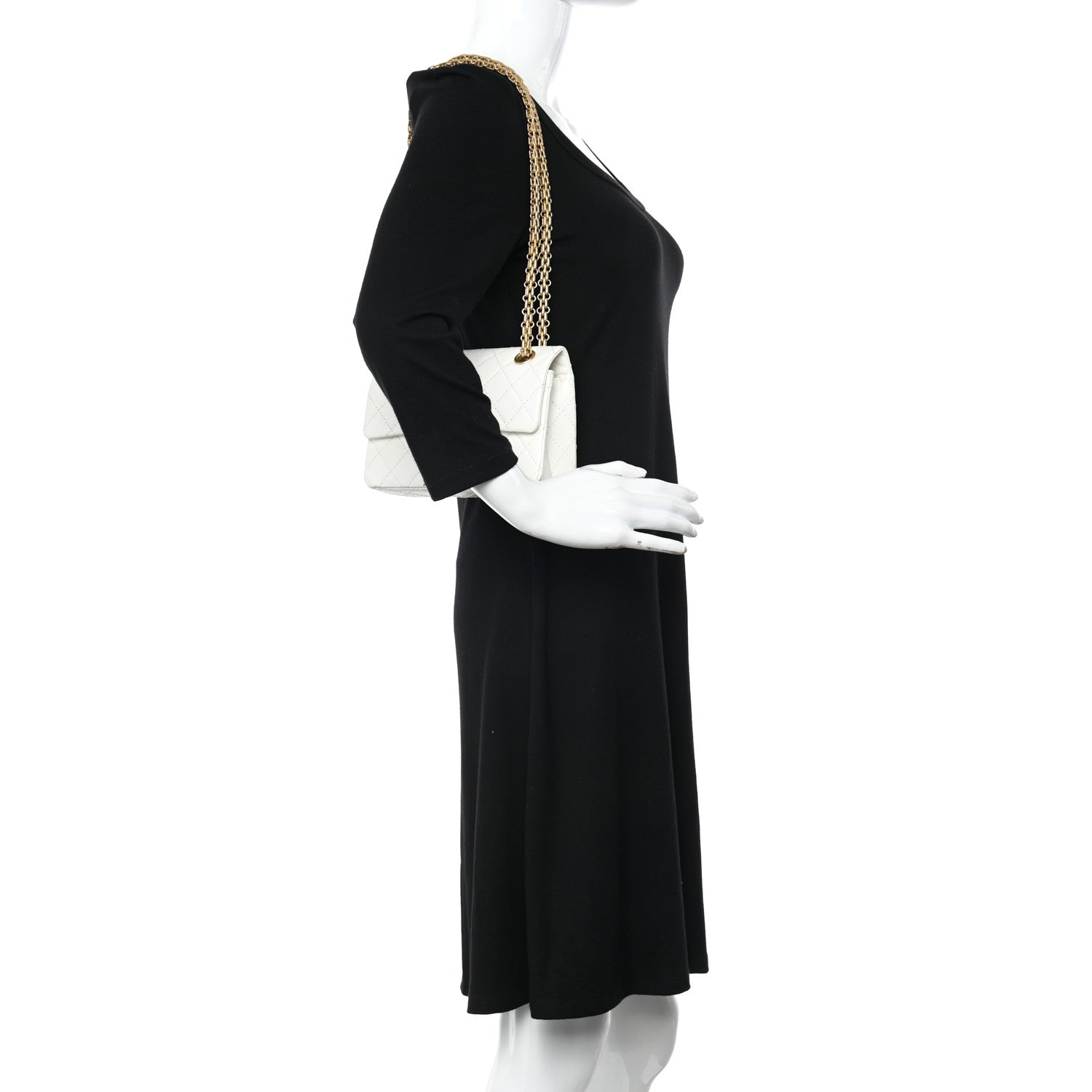 Chanel Aged Calfskin Quilted 2.55 Reissue Mini Flap White 2 of 12