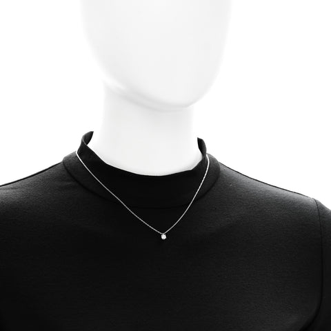 Platinum Diamond .27ct Solitaire Pendant Necklace