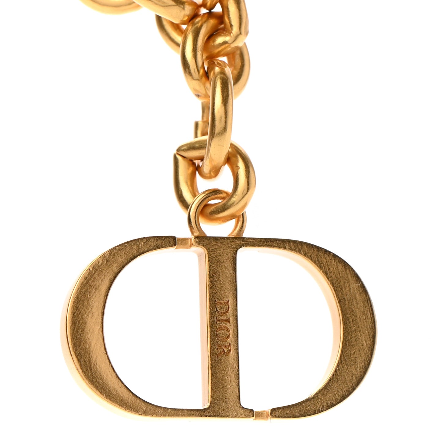 Metal CD Necklace Gold