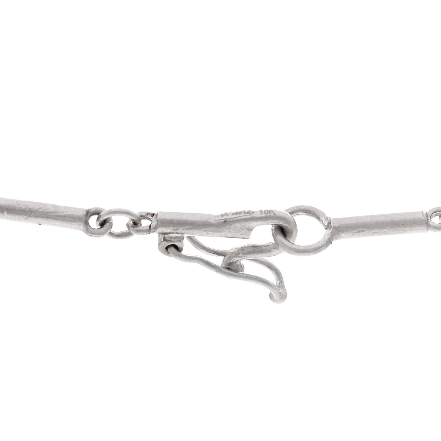 18K White Gold Aquamarine Diamond Flower Necklace