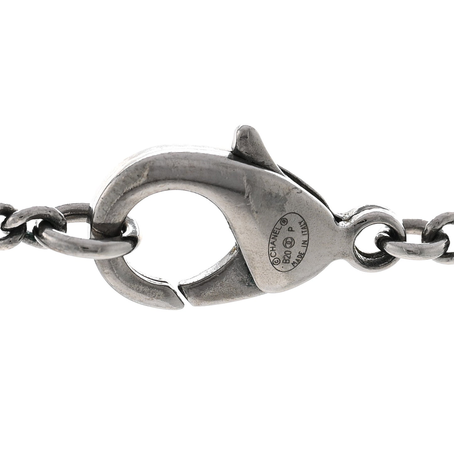 Metal Crystal Ruthenium Dog Tag Charm Necklace Black