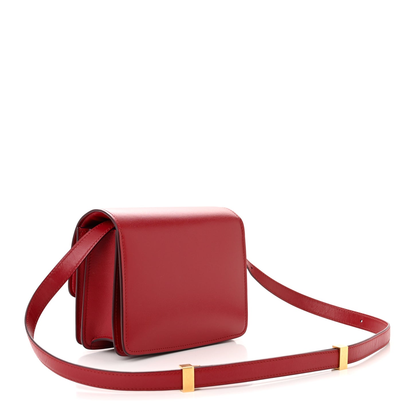 Smooth Calfskin Small Classic Box Flap Bag Red