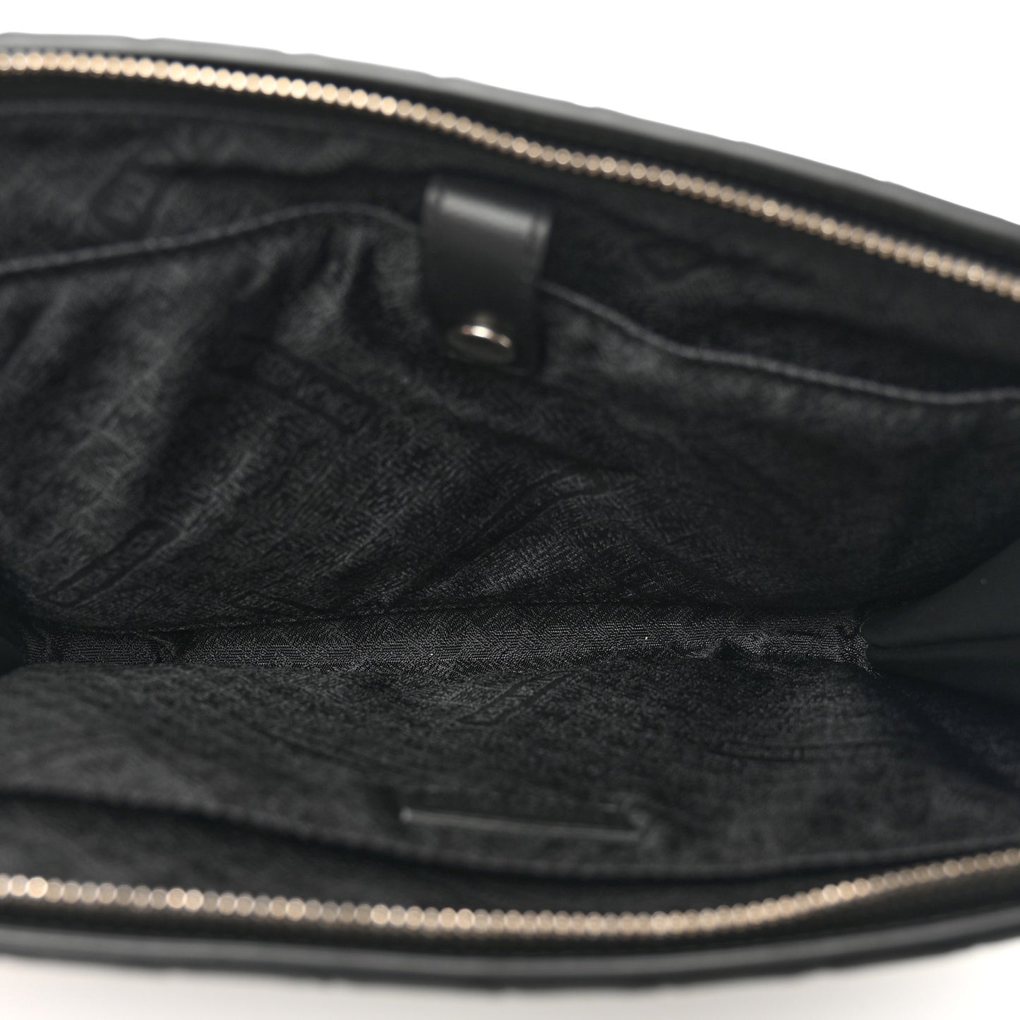 Nappa Intrecciato Wristlet Zip Wallet Black