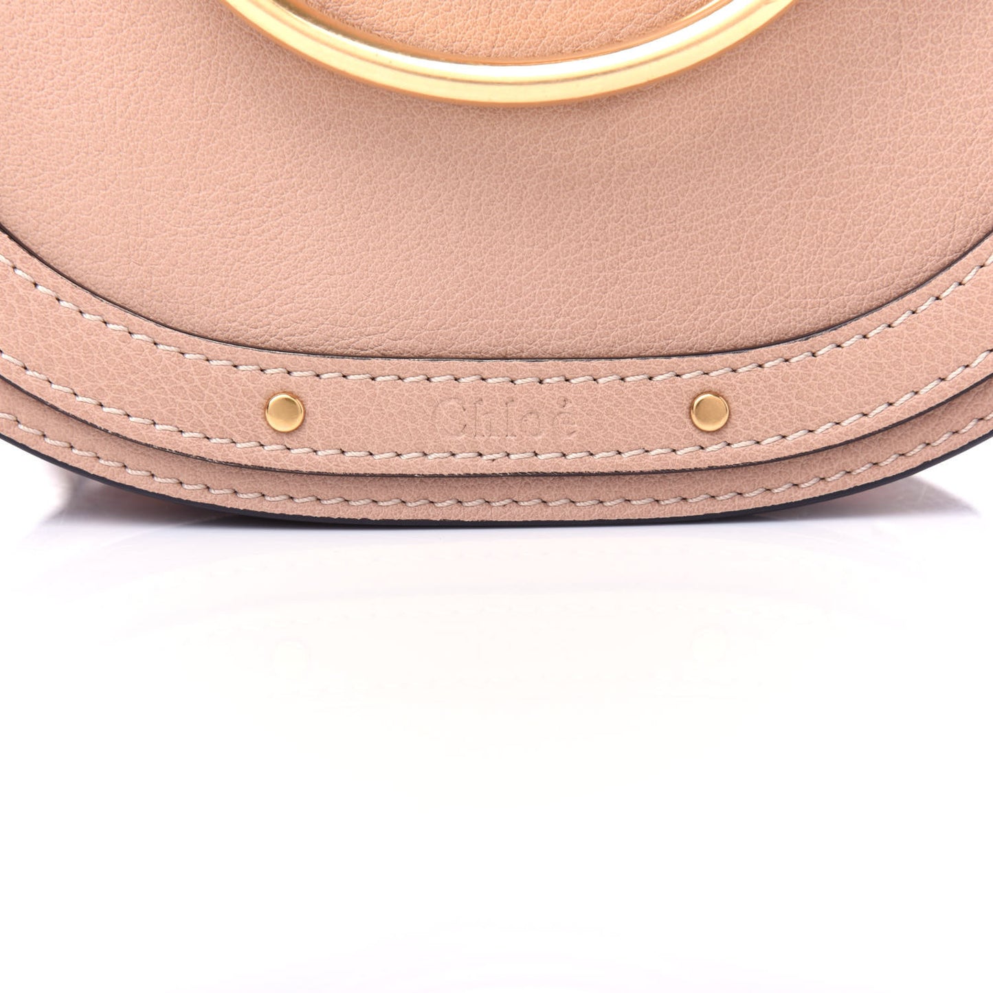 Calfskin Suede Small Nile Bracelet Bag Biscotti Beige