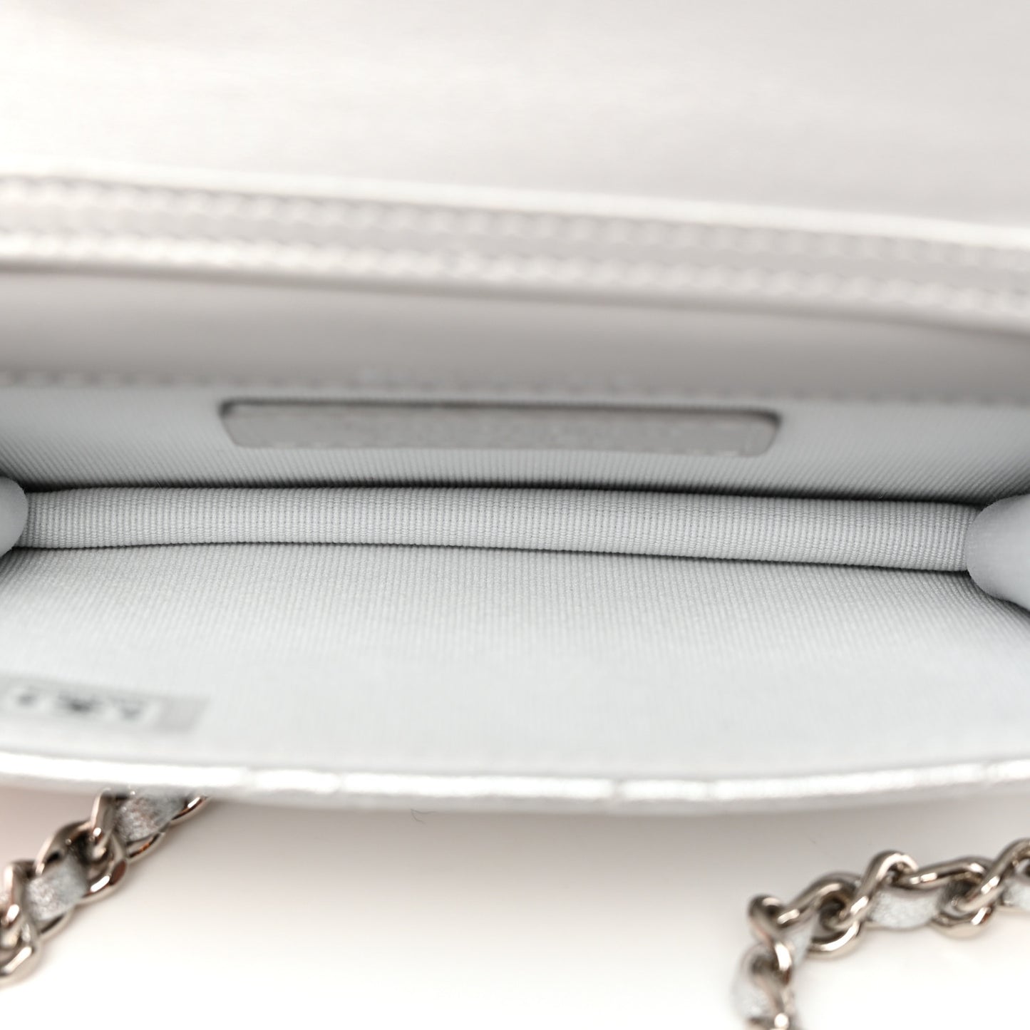 Metallic Goatskin Quilted Star Flap Waist Belt Bag Silver