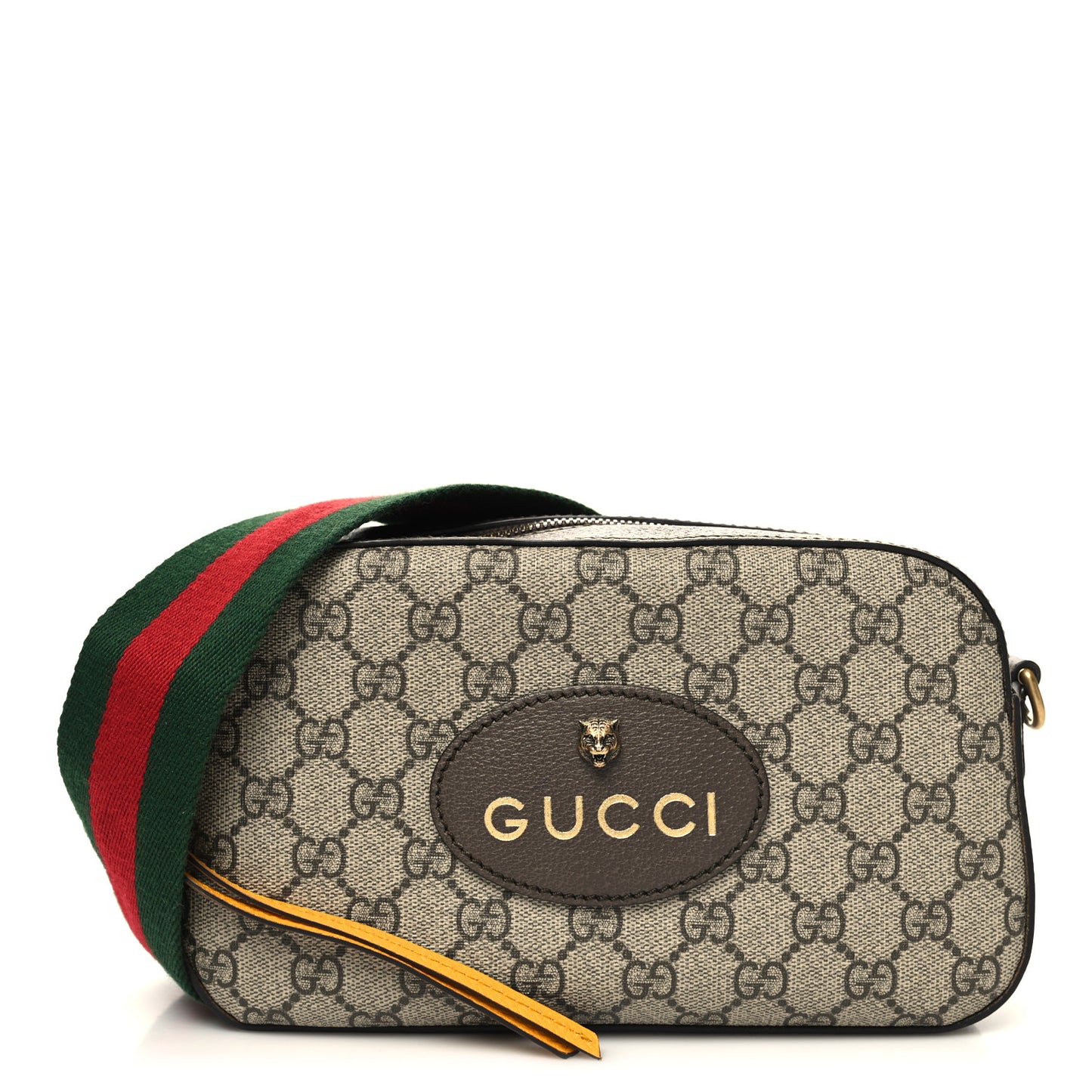 GG Supreme Monogram Web Neo Vintage Shoulder Bag Beige New Acero Crop