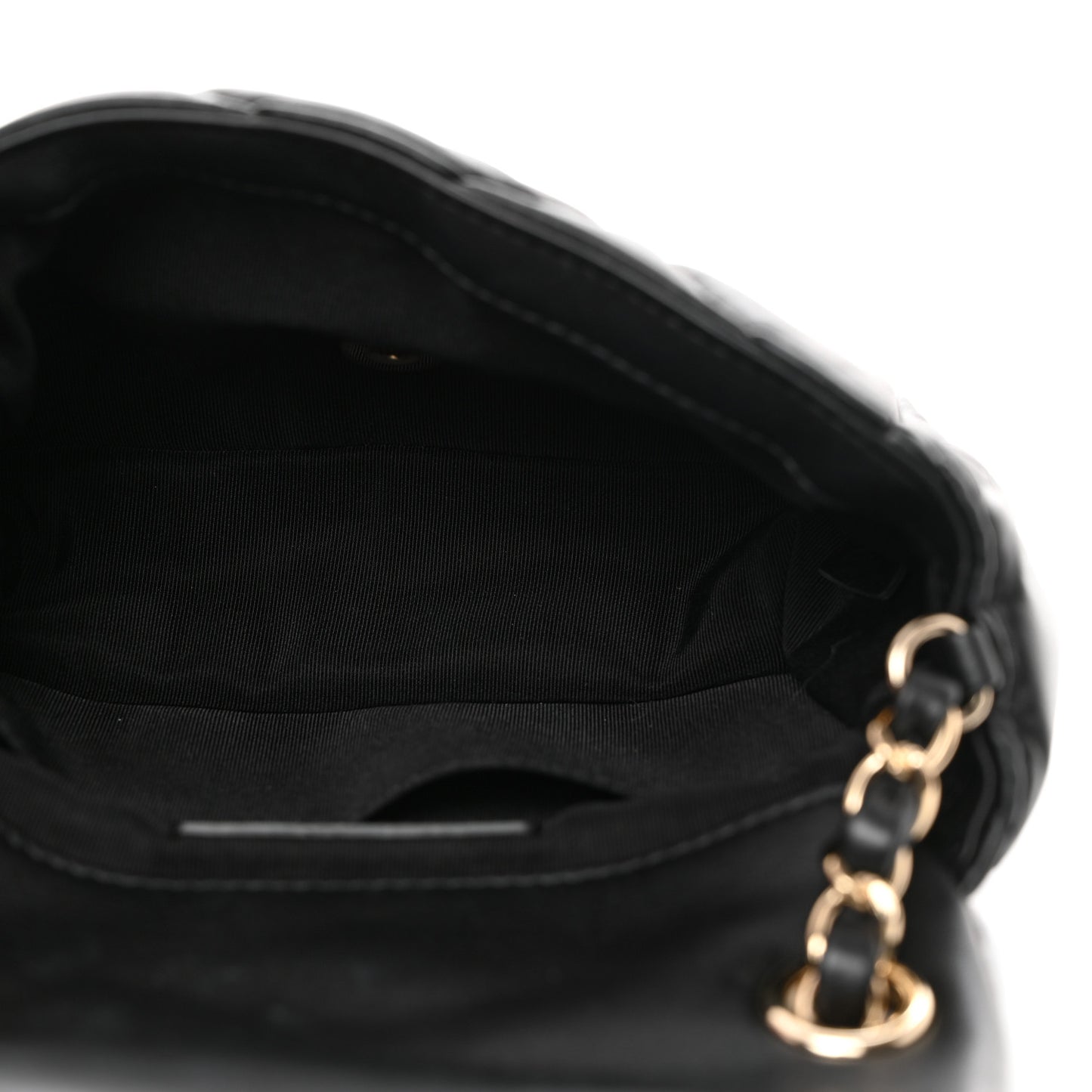 Calfskin Quilted Mini Square Bubbly Flap Black
