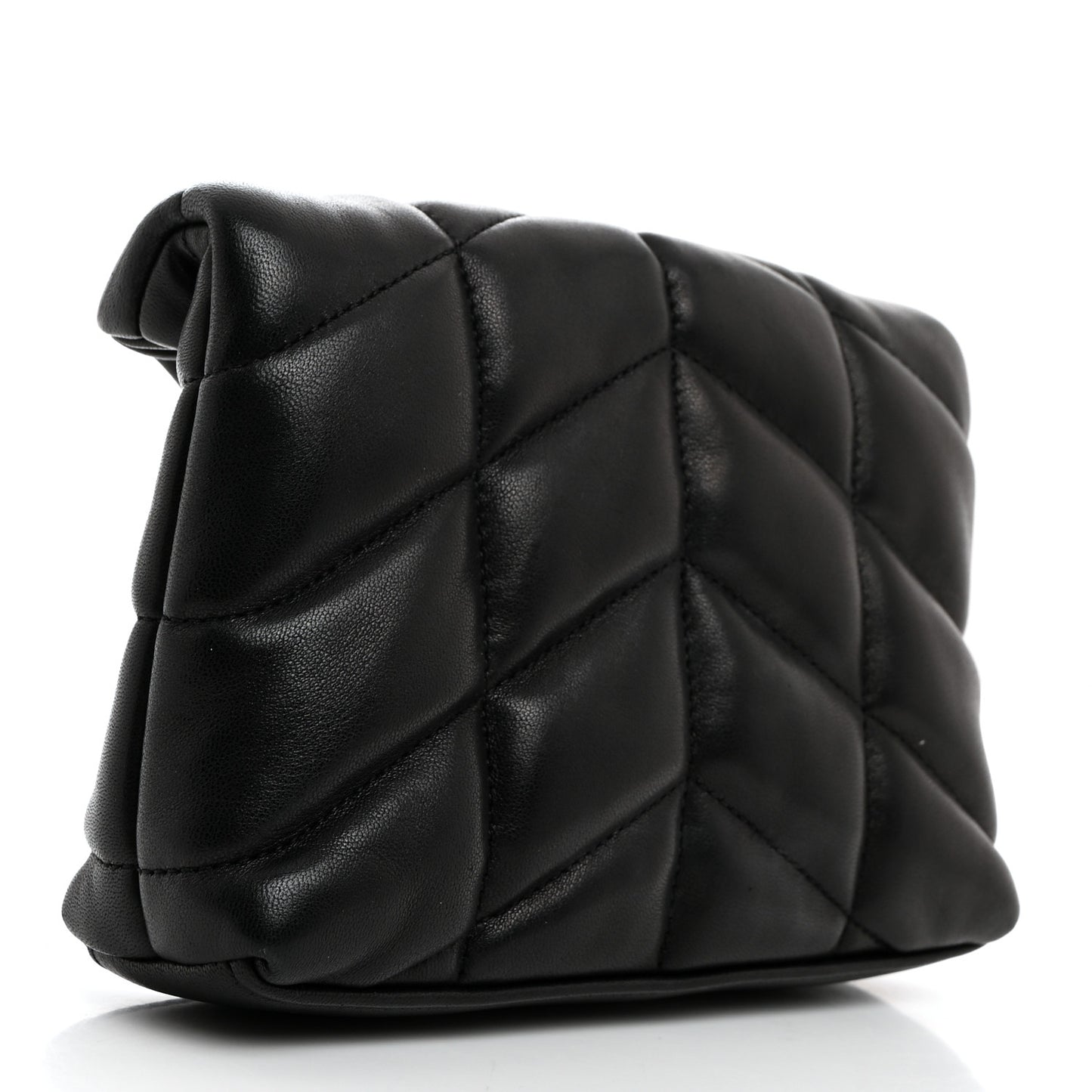 Lambskin Monogram Loulou Puffer Pouch Clutch Black