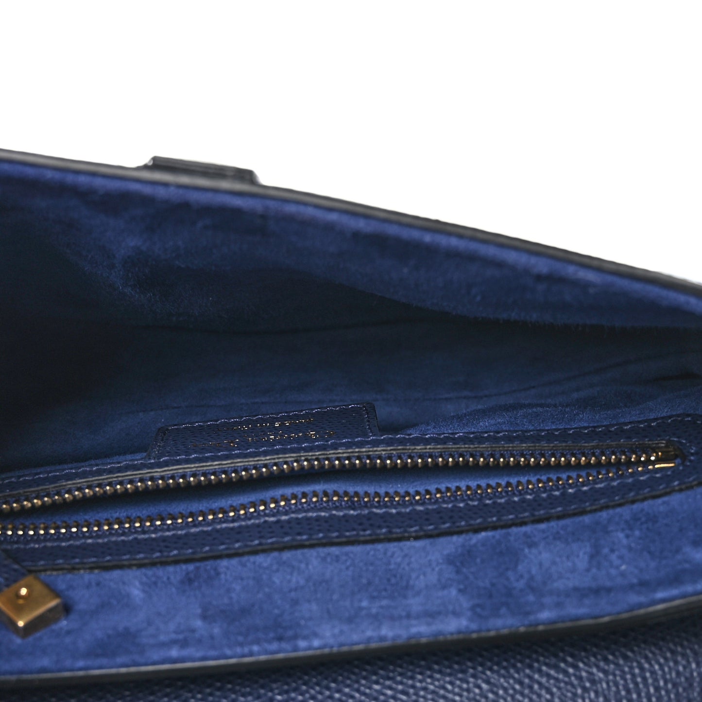 Grained Calfskin Saddle Bag Indigo Blue