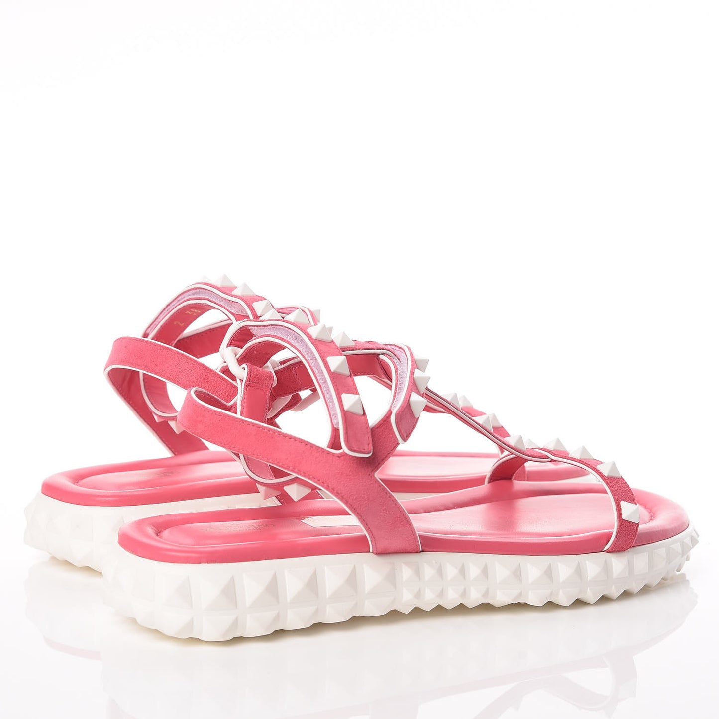 Suede Free Rockstud Gladiator Sandals 38 Shadow Pink White