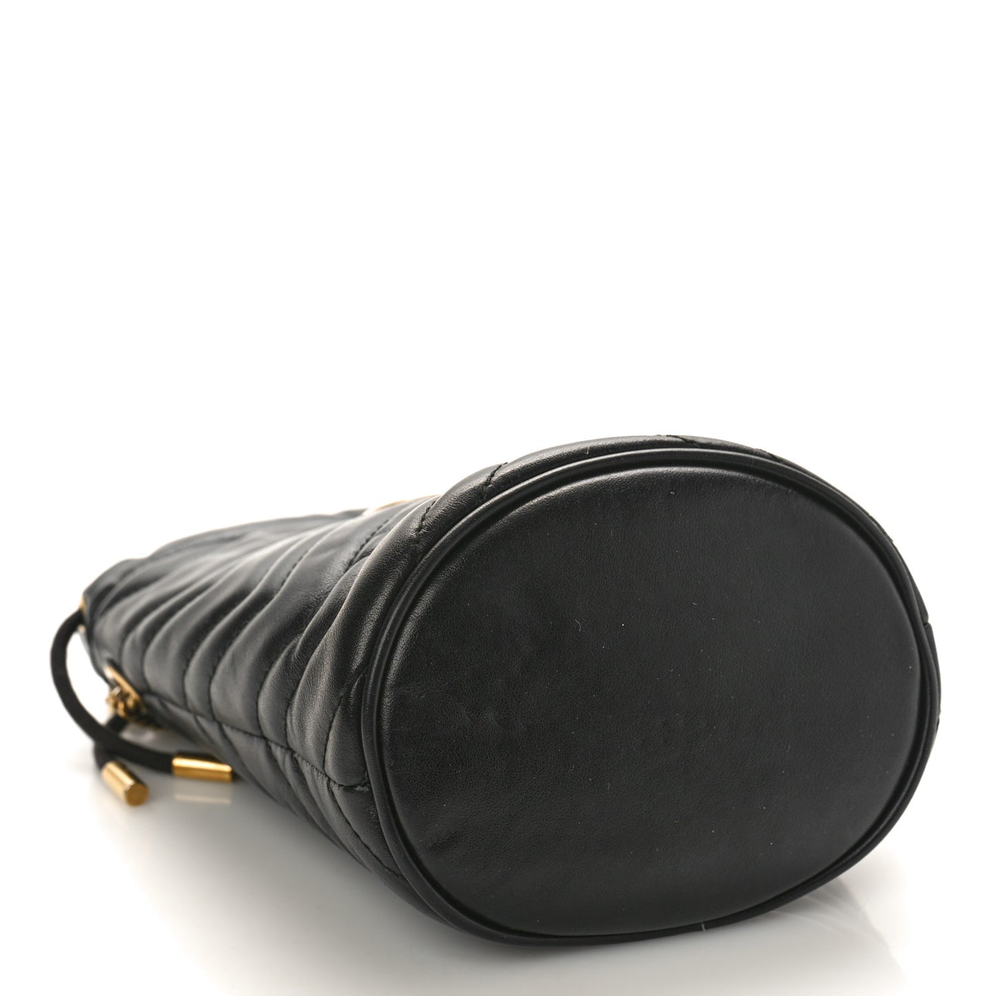 Calfskin Matelasse Mini GG Marmont 2.0 Bucket Bag Black