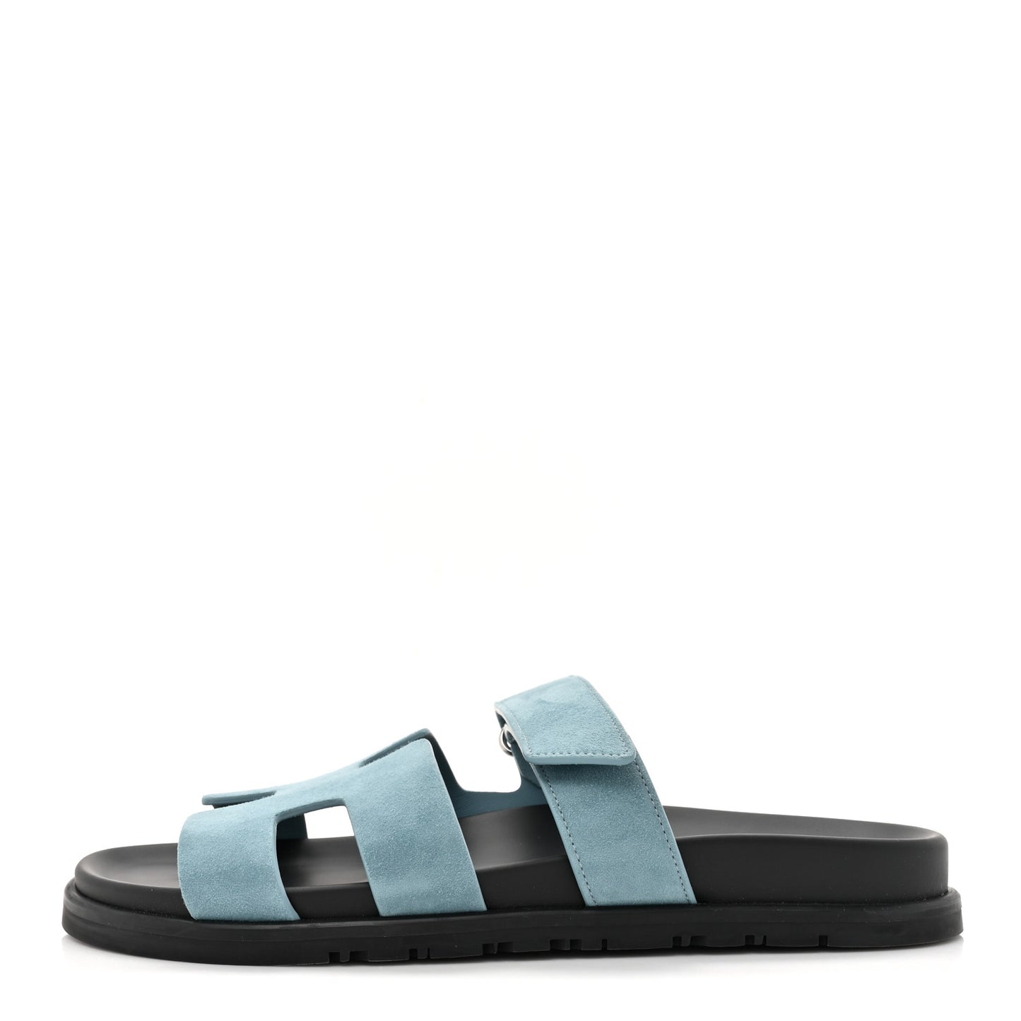 Suede Goatskin Womens Chypre Sandals 40 Bleu Mineral