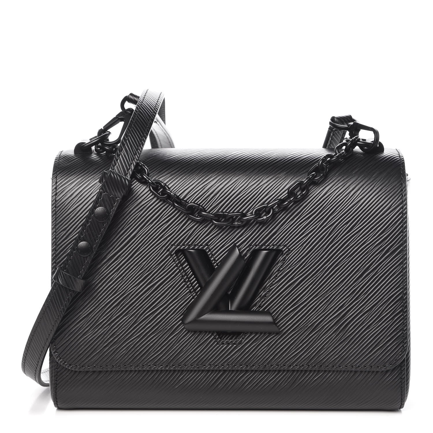 Louis Vuitton Epi Twist Shoulder Bag MM Matte Black 384076
