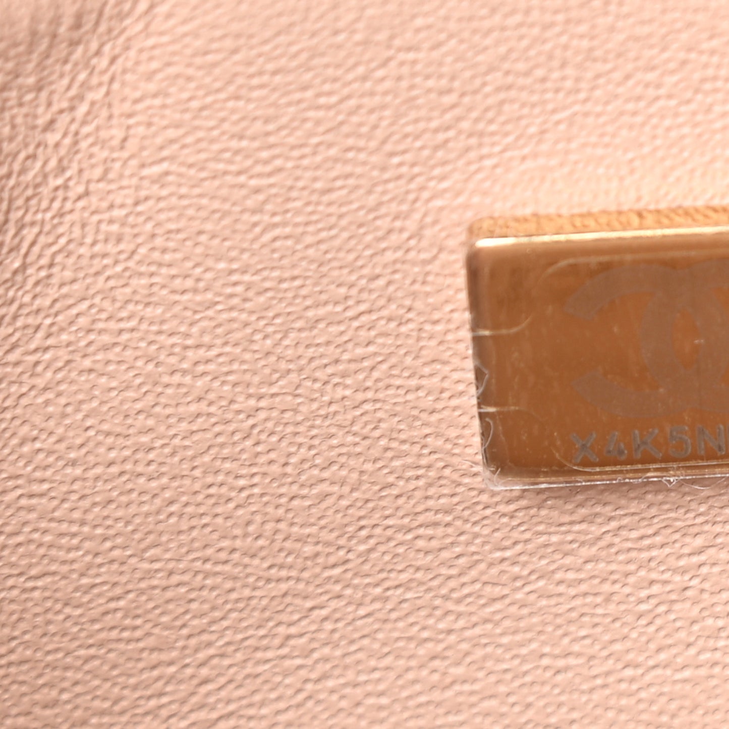 Lambskin Quilted Mini Top Handle Rectangular Flap Beige