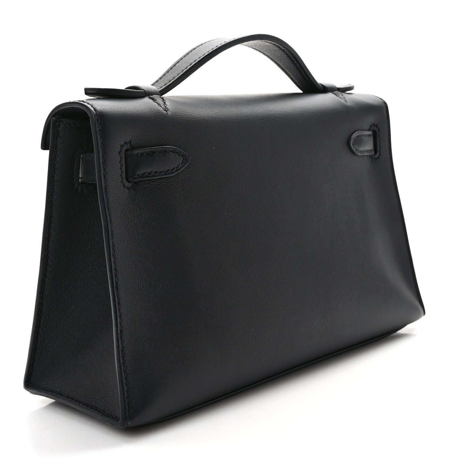 Hermes Swift Kelly Pochette Clutch Black 3 of 9