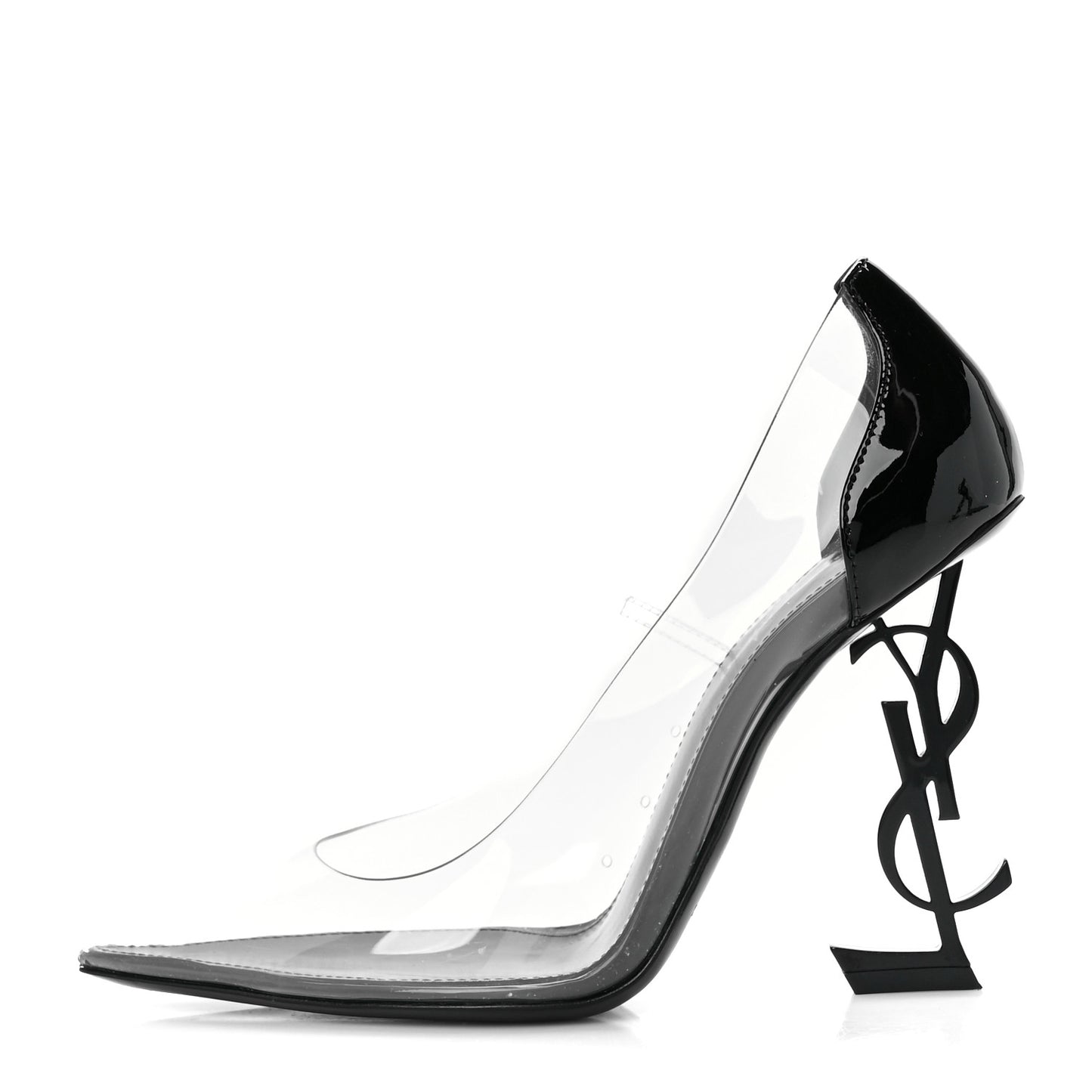 Patent Calfskin PVC Opyum 110 Pump 38 Black Transparent
