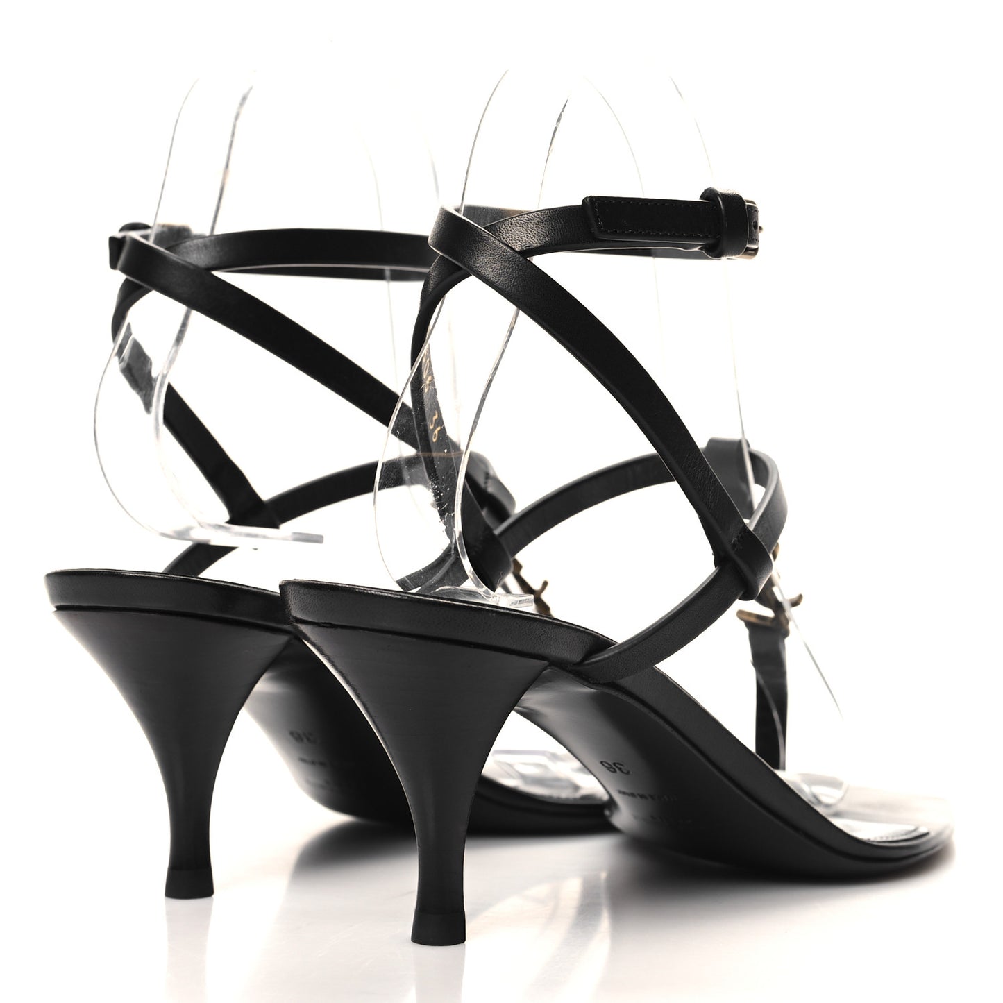 Calfskin Cassandra 60 Sandals 36 Black