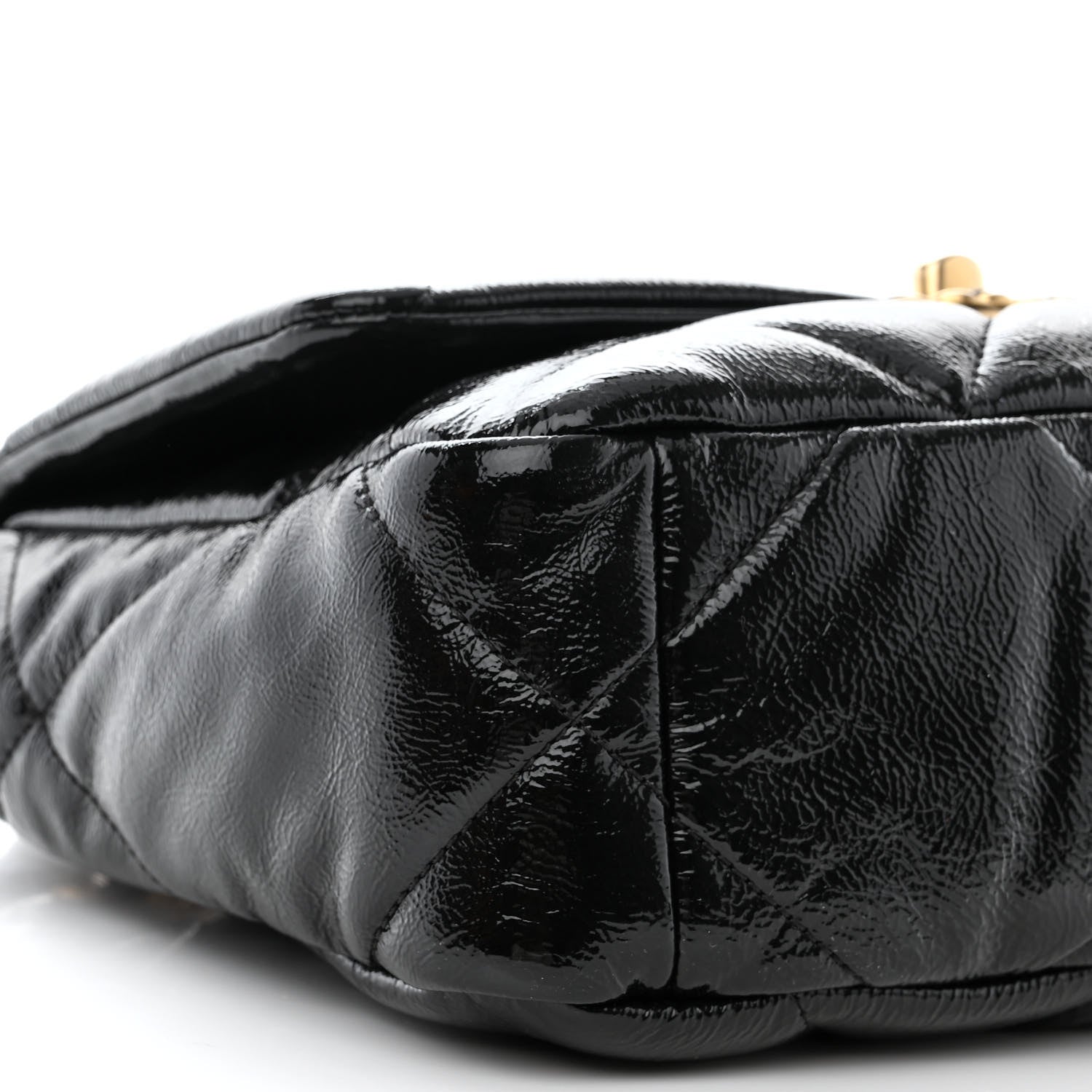 Chanel Shiny Crumpled Calfskin Quilted Medium Chanel 19 Flap Black 9 of 10