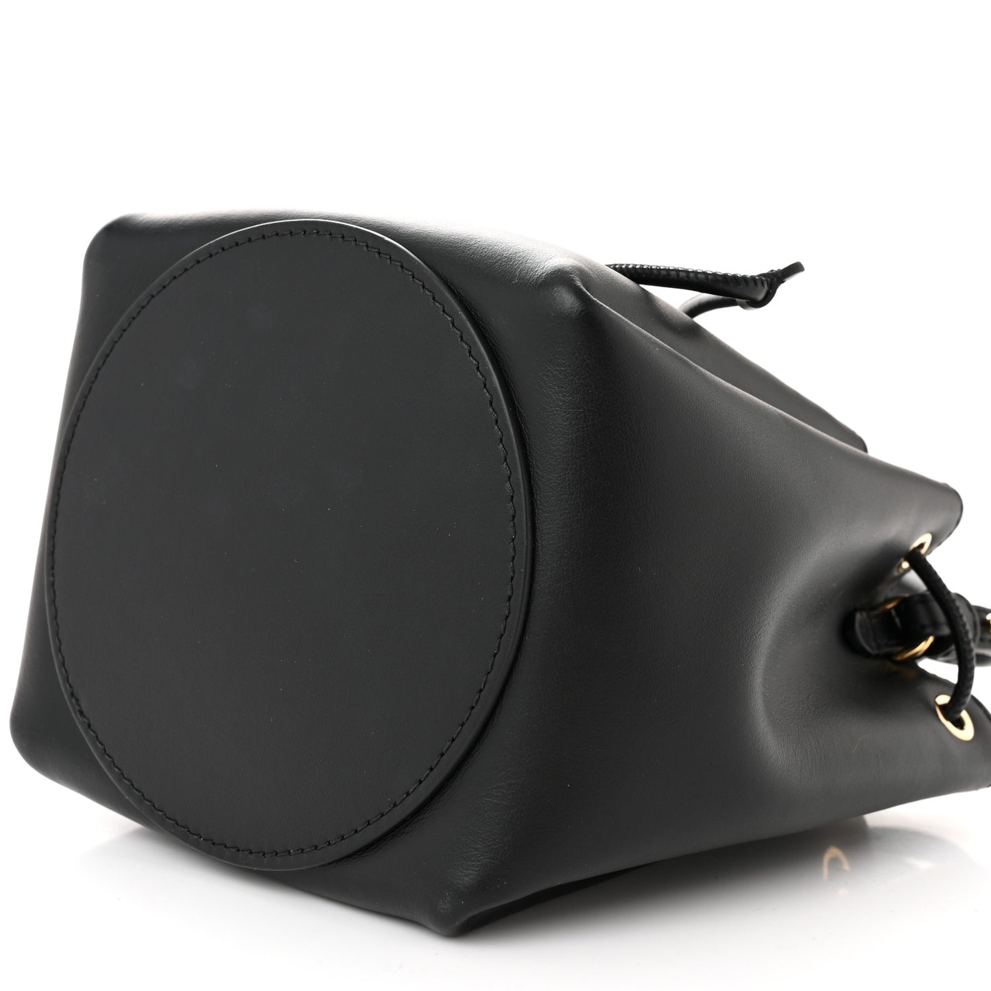 Calfskin Monogram Motif TB Bucket Black