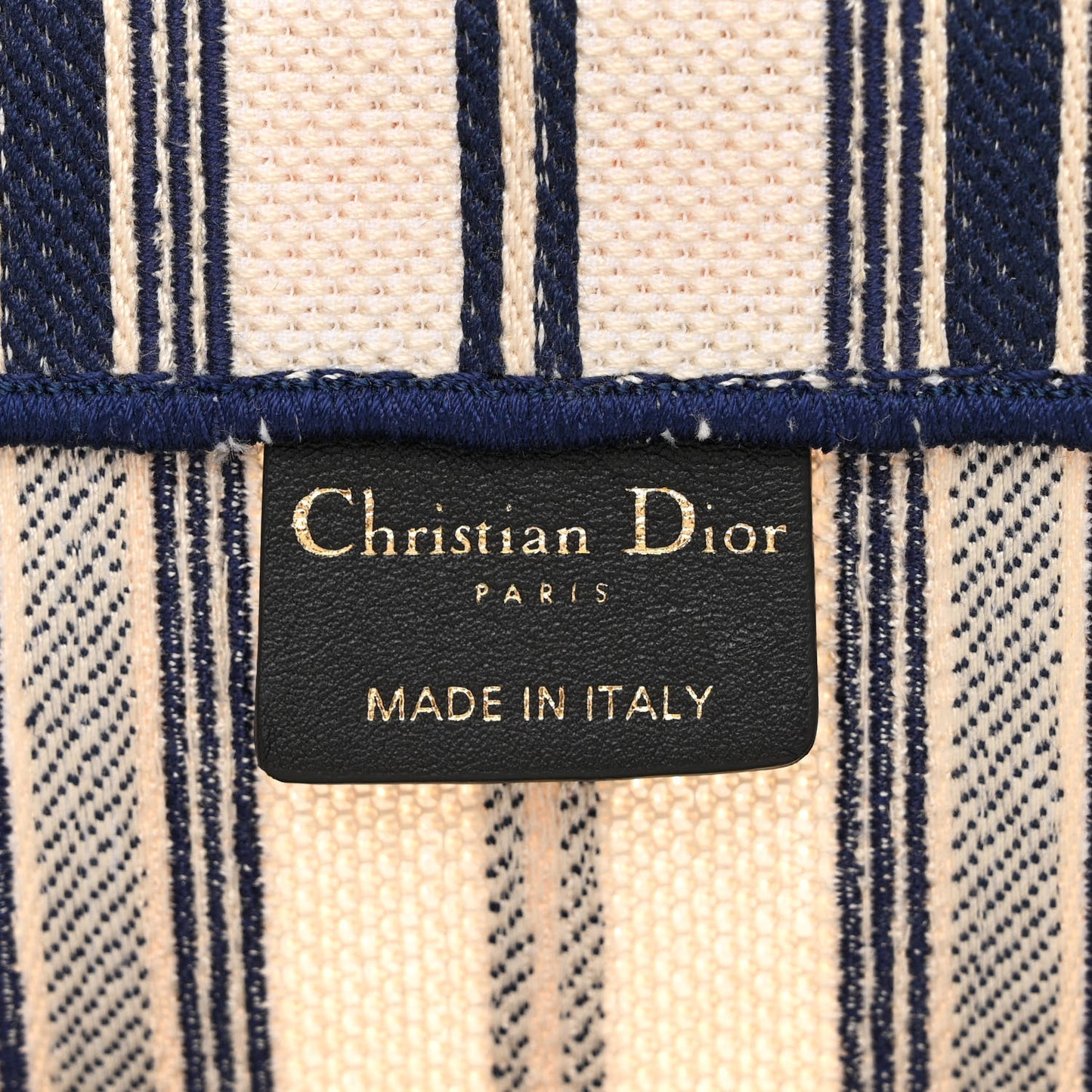 Canvas Embroidered Forte Dei Marmi Striped Book Tote Blue