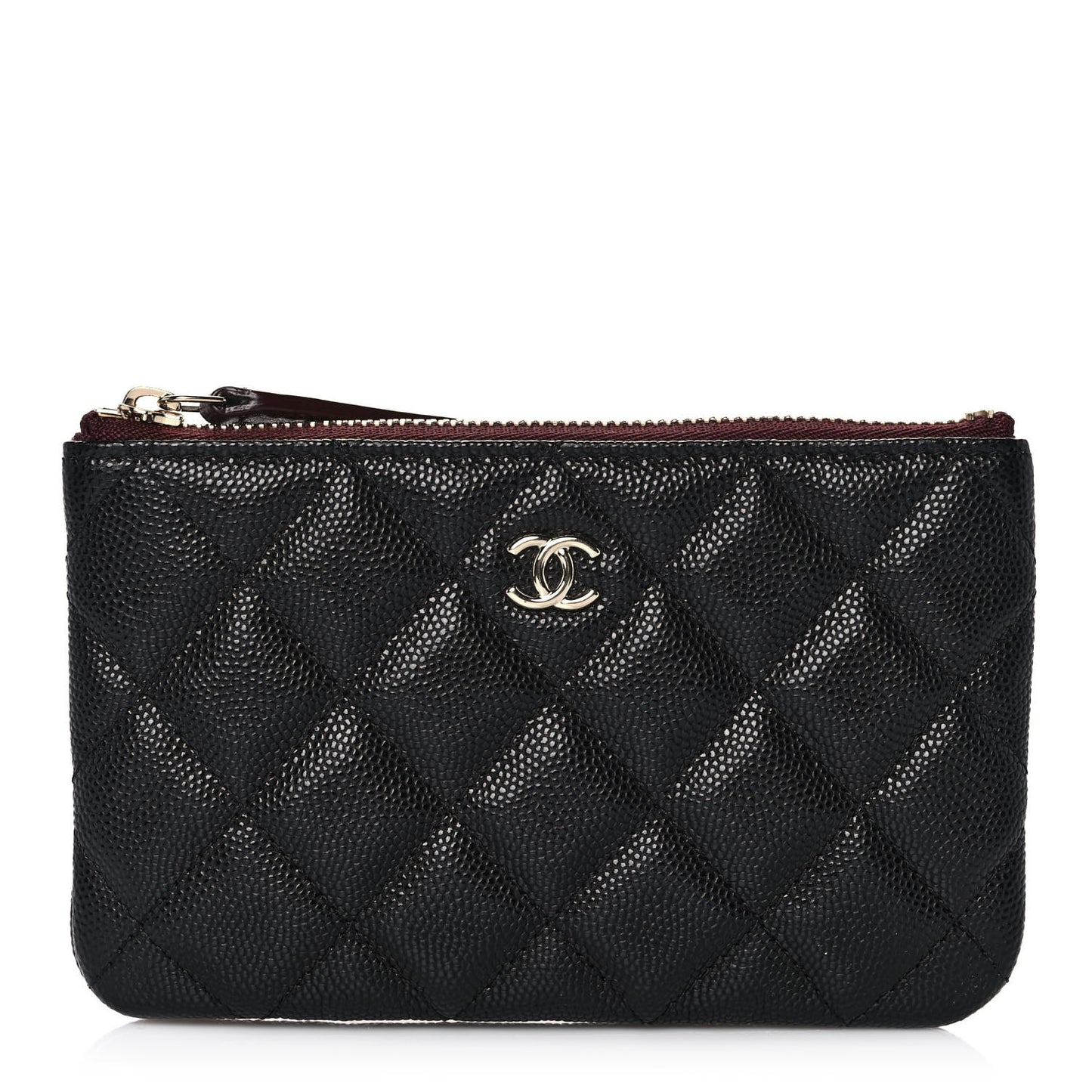 Caviar Quilted Small Pouch Black