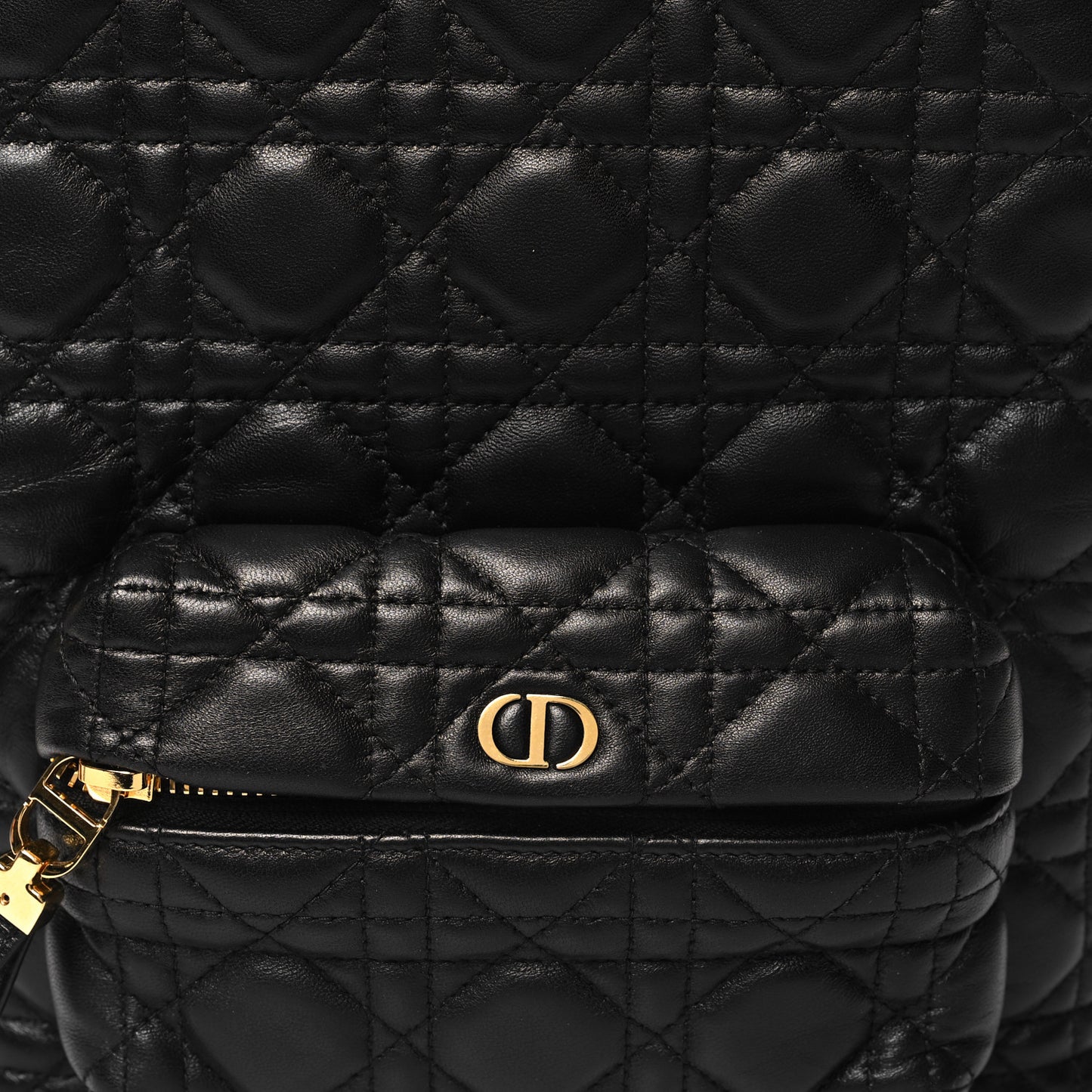 Lambskin Cannage Backpack Black