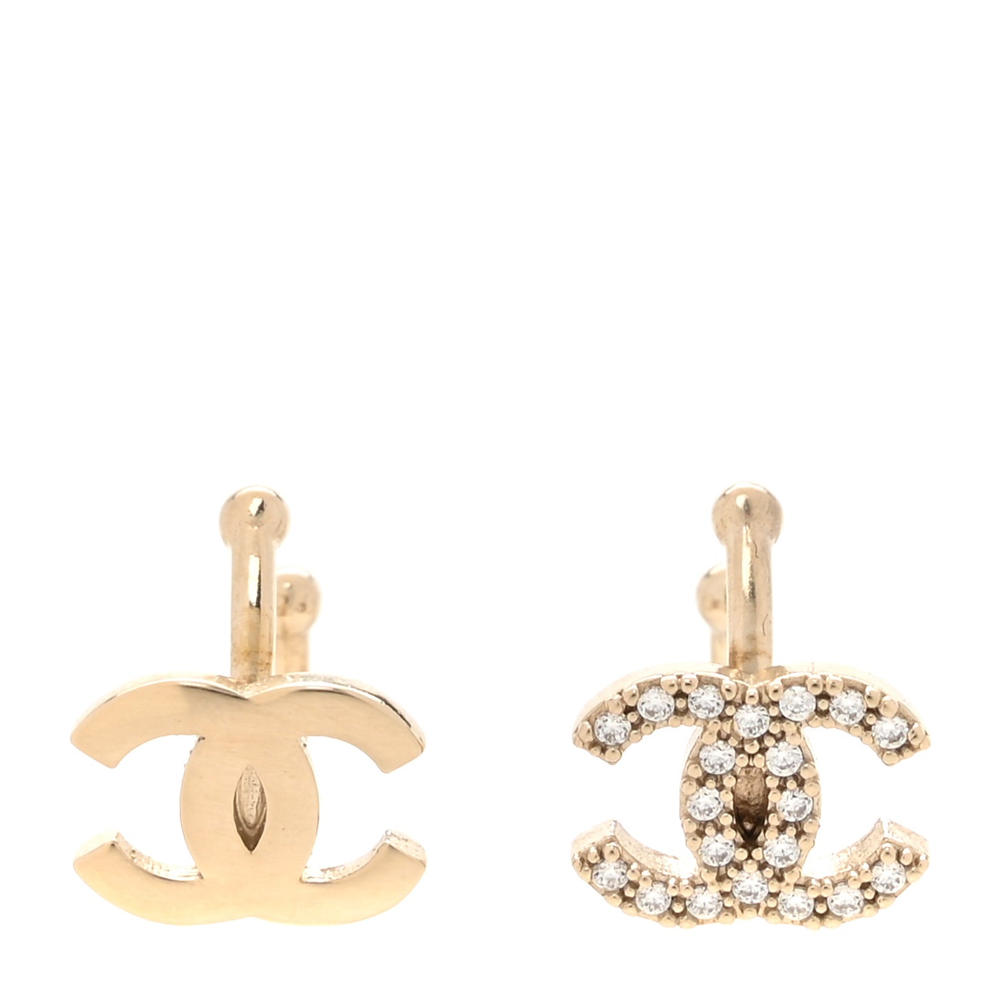 Metal Strass Lip Ring Set Gold