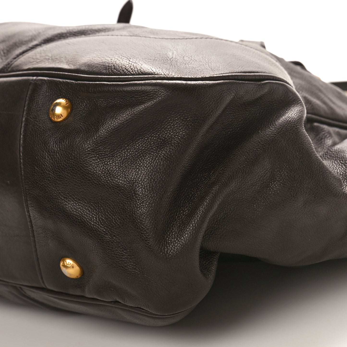 Glace Calf Large Dome Satchel Brown