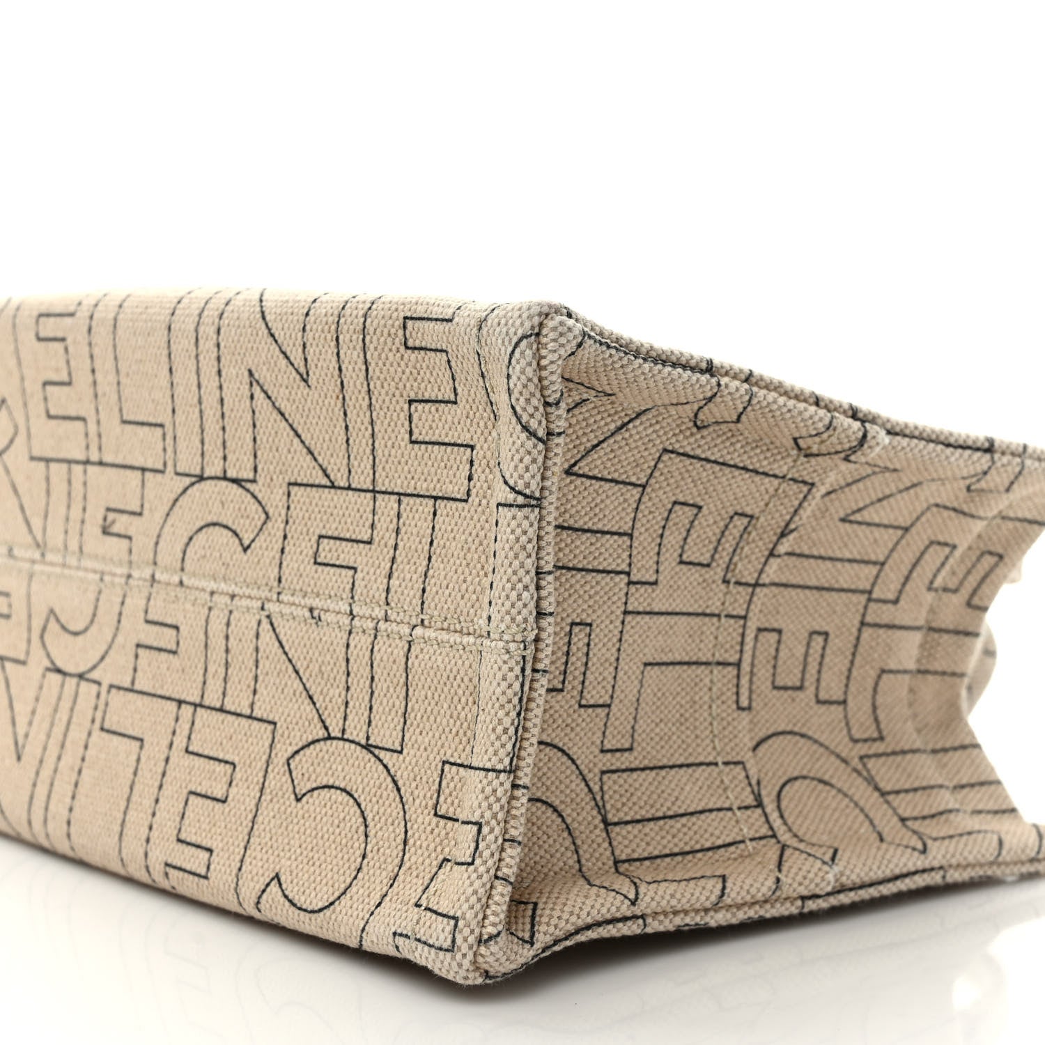 Celine Canvas Calfskin All Over Print Small Cabas Thais Natural Tan 8 of 9