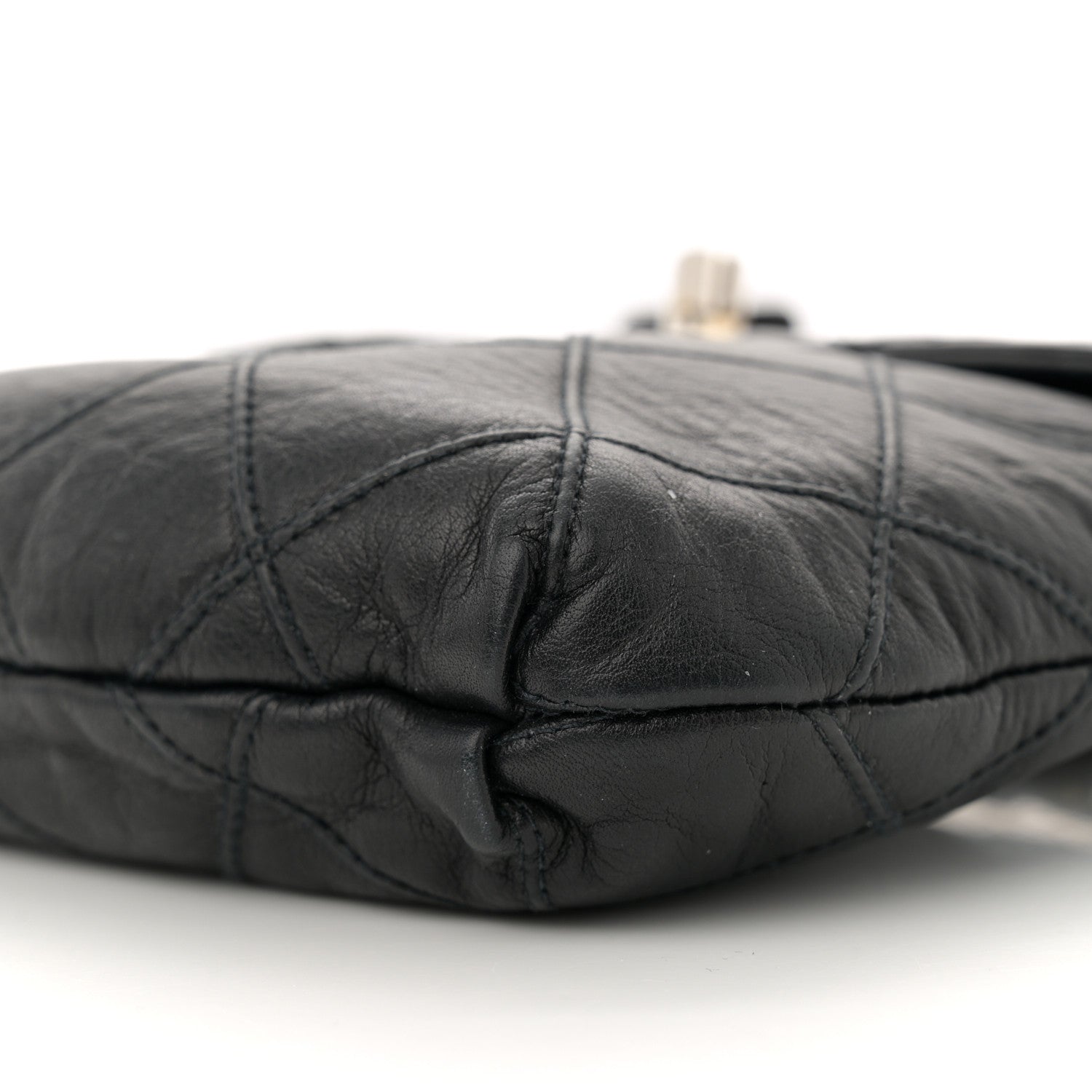 Chanel Lambskin Diamond Stitched Flap Waist Belt Bag 80 32 Black 9 of 10