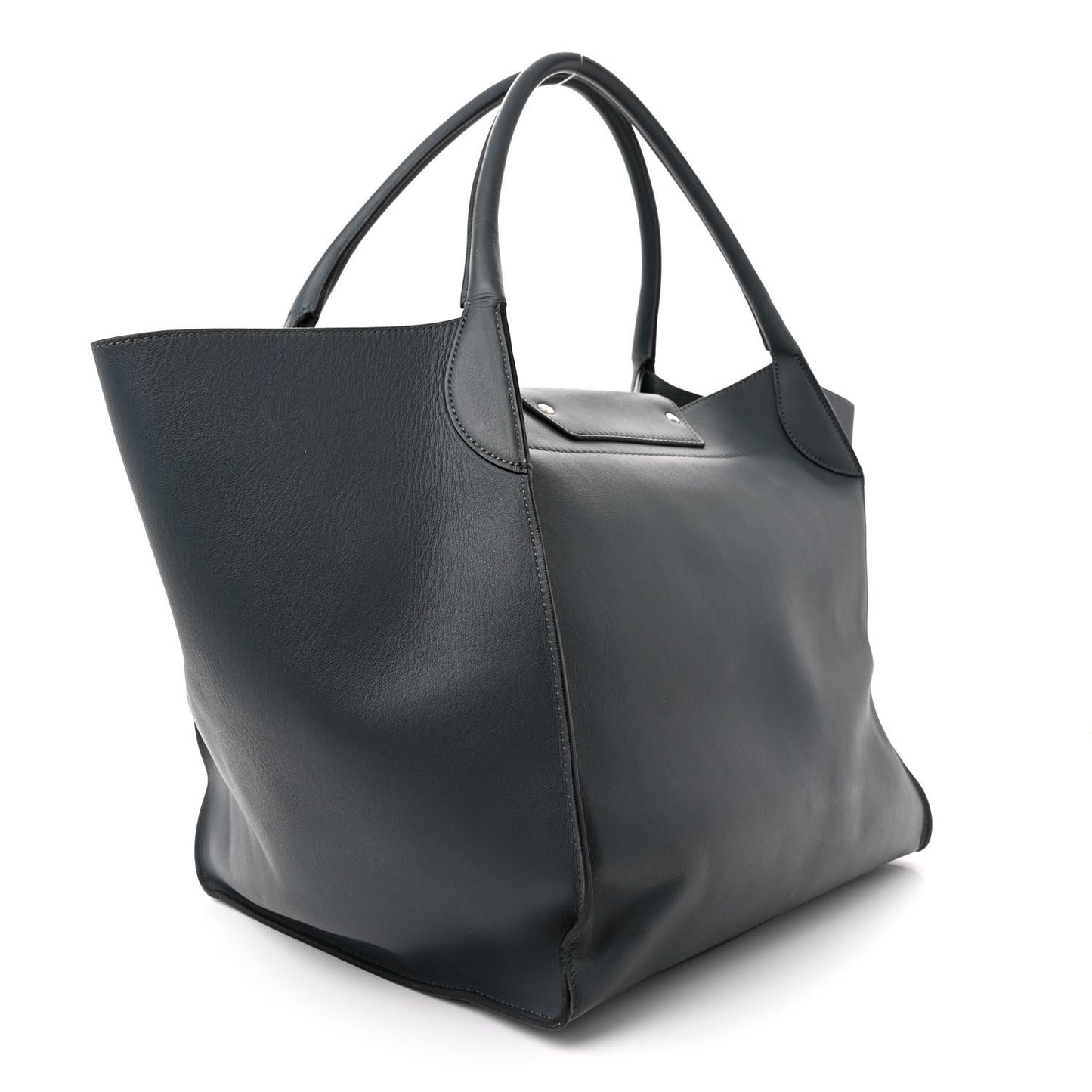 Supple Grained Calfskin Medium Big Bag Slate
