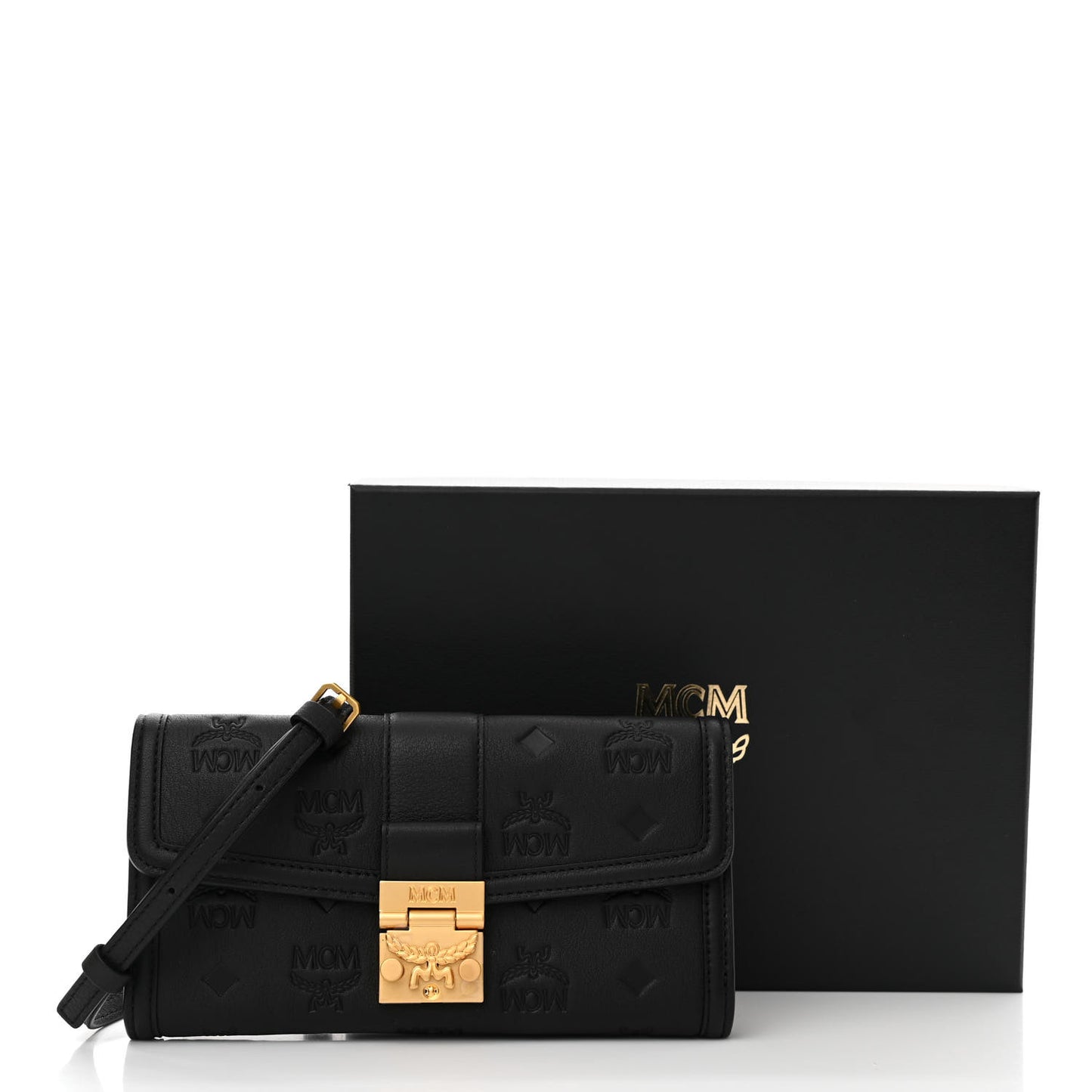 Calfskin Ottomar Monogram Mini Tracy Crossbody Black