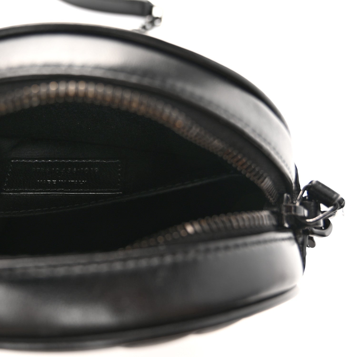 Saint Laurent Calfskin Matelasse Chevron Round Vinyle Camera Bag Black 6 of 10