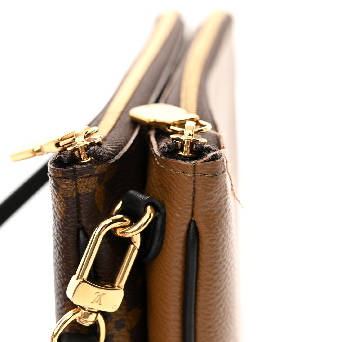 Reverse Monogram Giant Double Zip Pochette