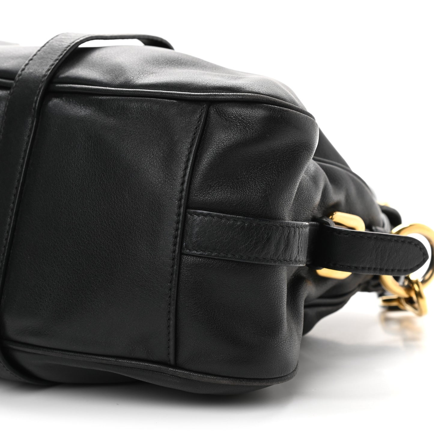 Soft Calf Shopping Satchel Black