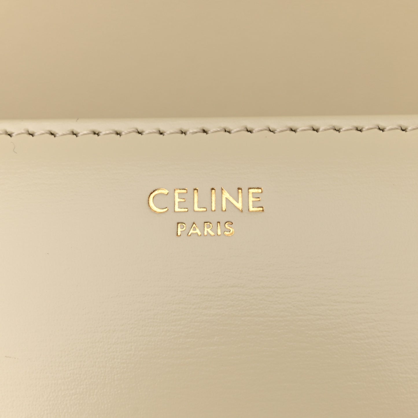 Shiny Calfskin Medium Triomphe Limestone