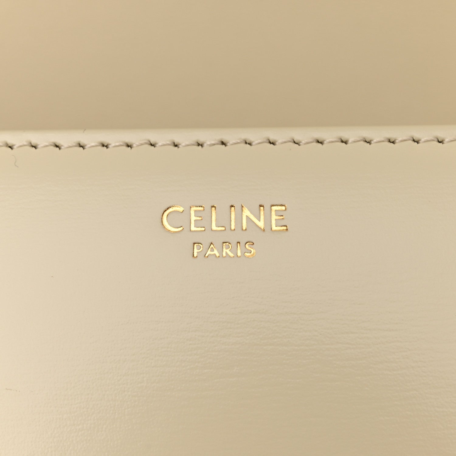 Celine Shiny Calfskin Medium Triomphe Limestone 5 of 9