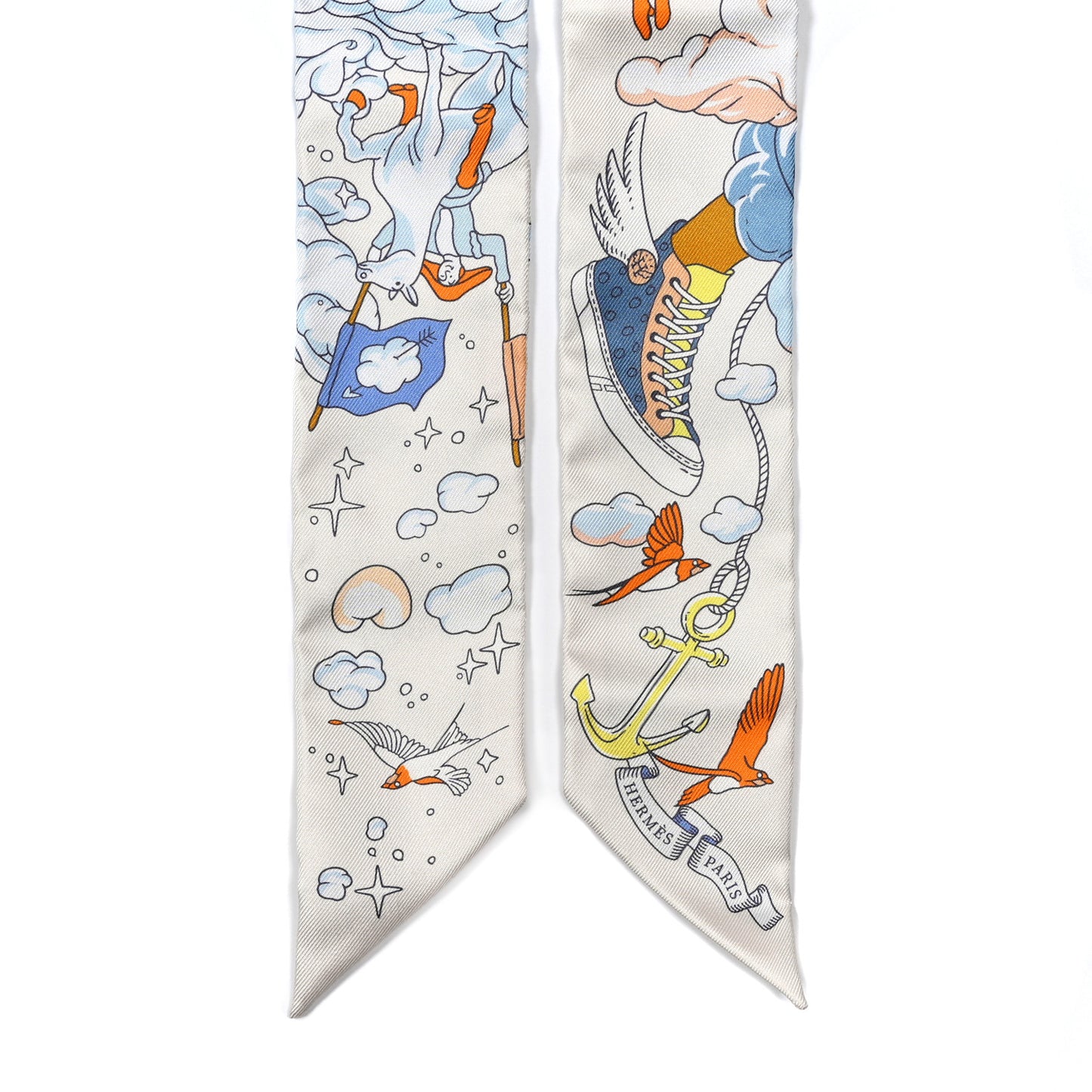 Silk Sur Mon Nuage Twilly Creme Bleu Ciel Orange