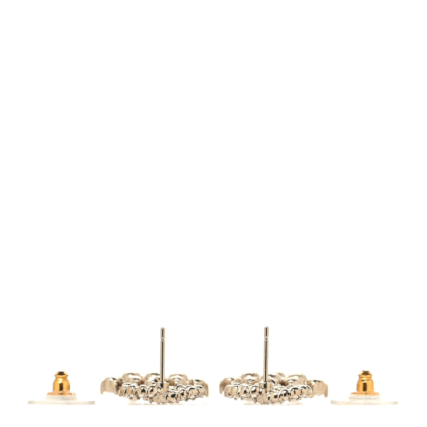 Crystal CC Drop Earrings Pink Blue Gold