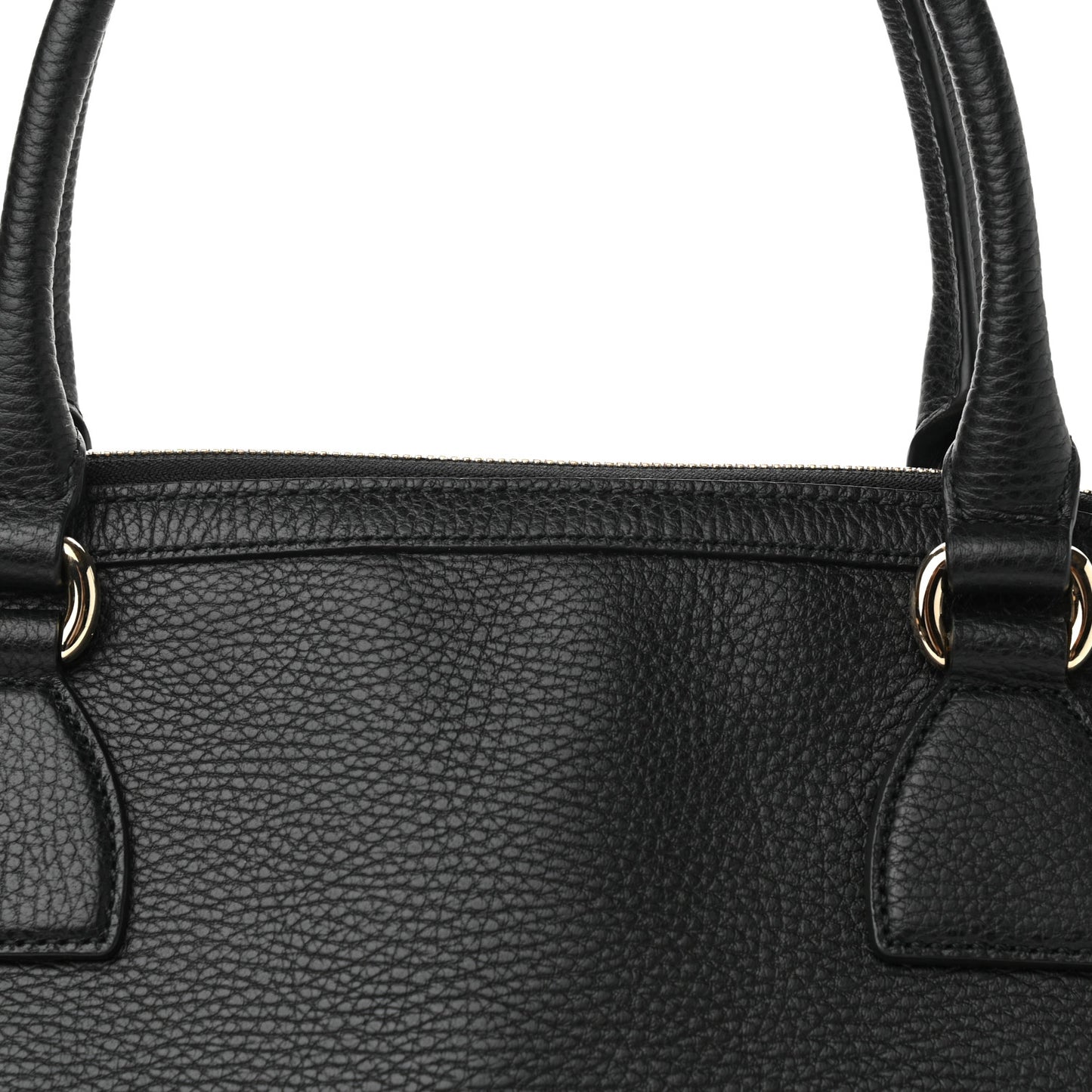 Dollar Calfskin GG Charm Dome Satchel Black