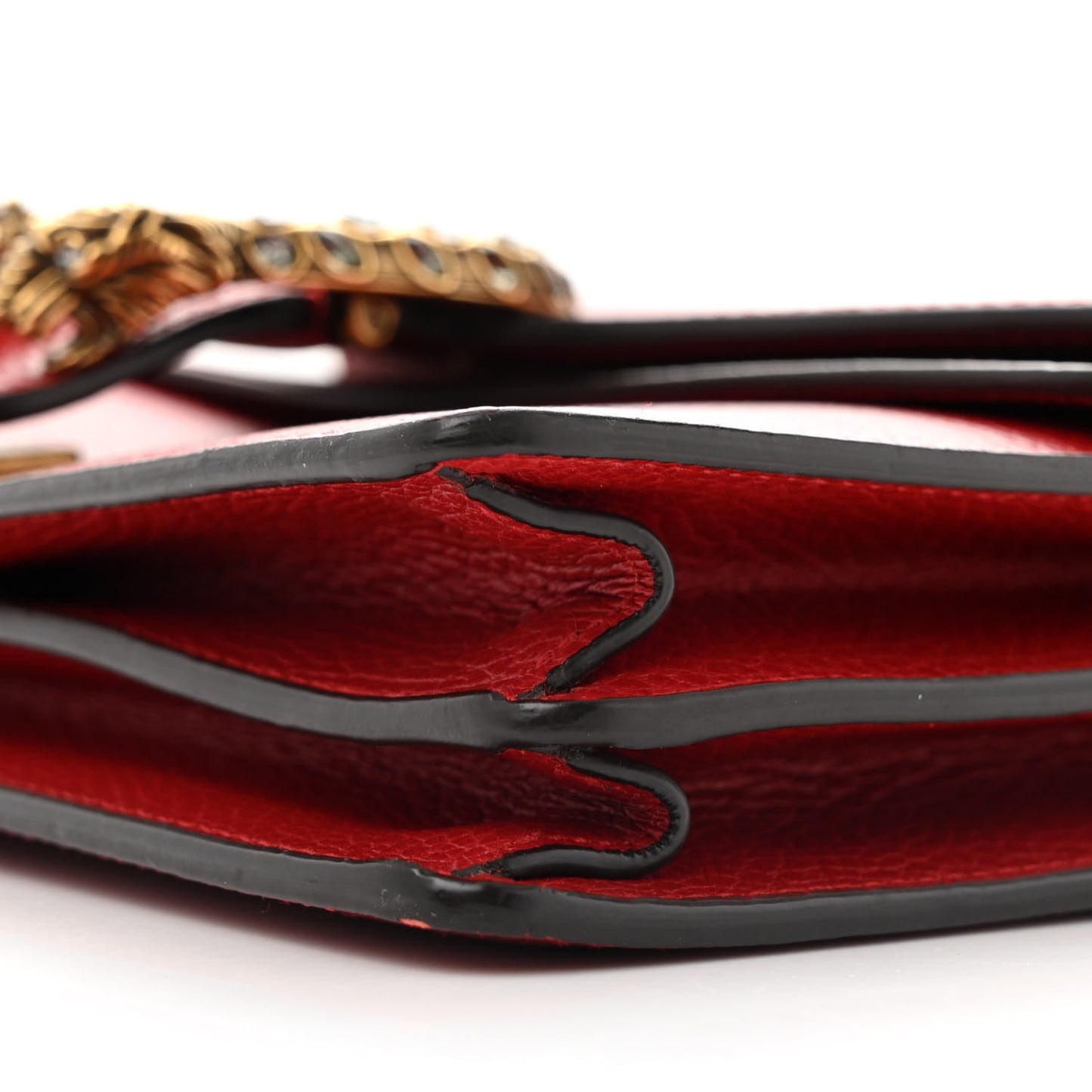 Dollar Calfskin Swarovski Crystal Small Dionysus Shoulder Bag Hibiscus Red