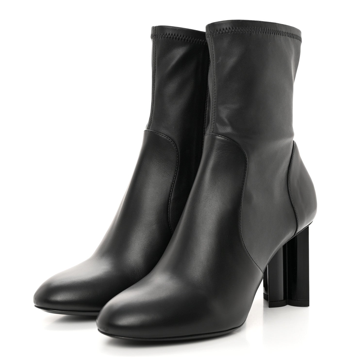 Louis Vuitton Calfskin Uniformes Silhouette Ankle Boots 37.5 Black 3 of 9
