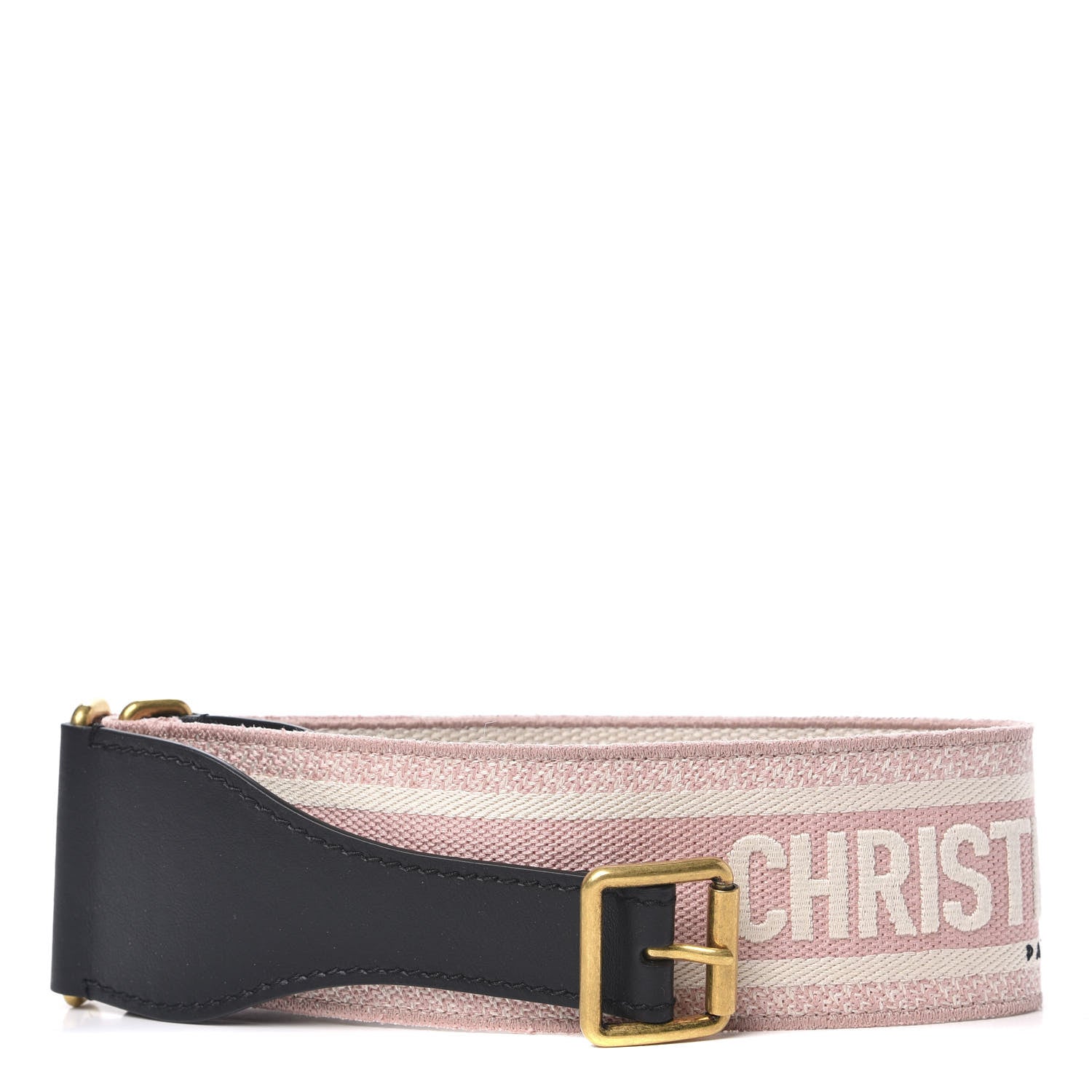 Christian Dior Canvas Embroidered Large Belt 80 32 Pink White 1 of 6