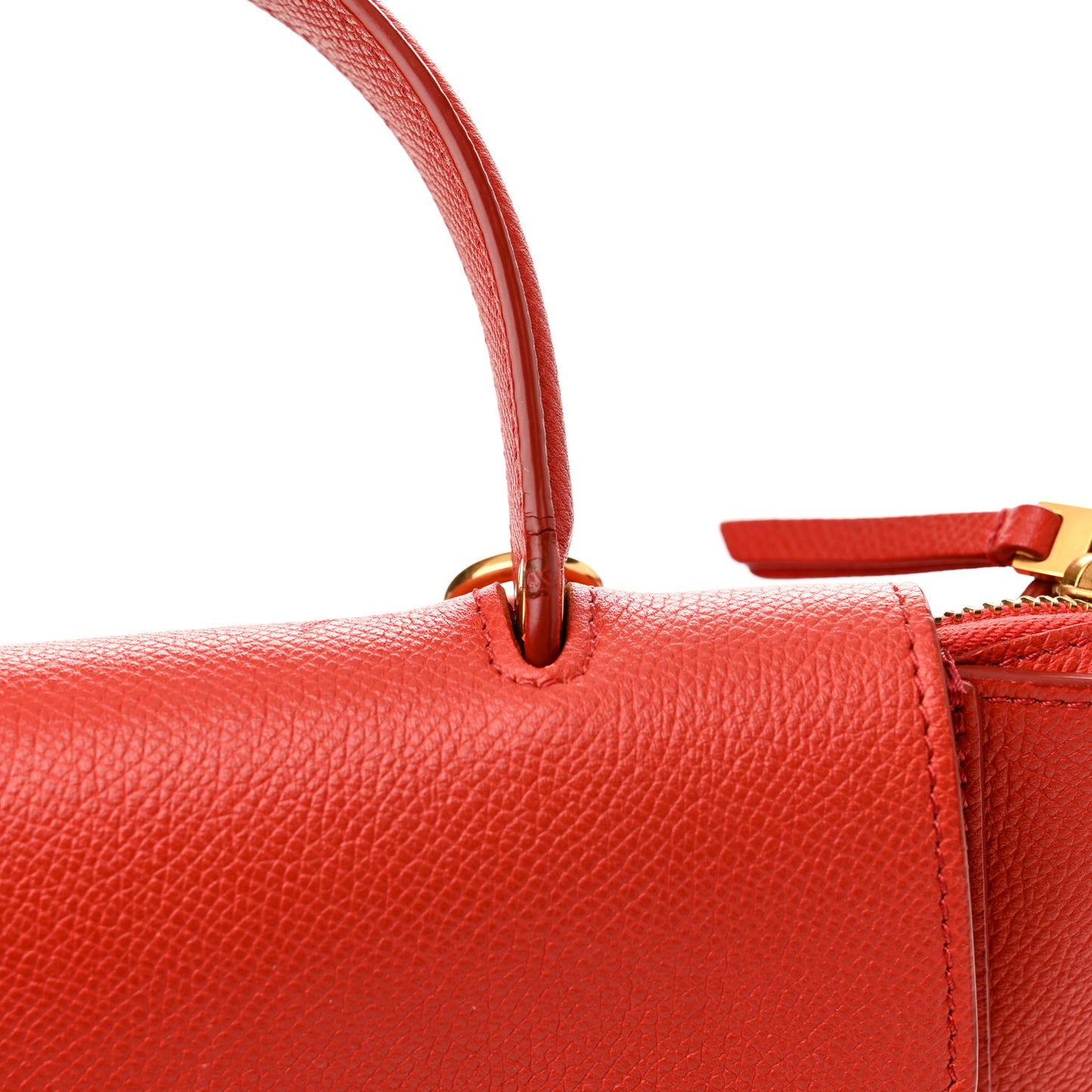 Grained Calfskin Micro Belt Bag Coral